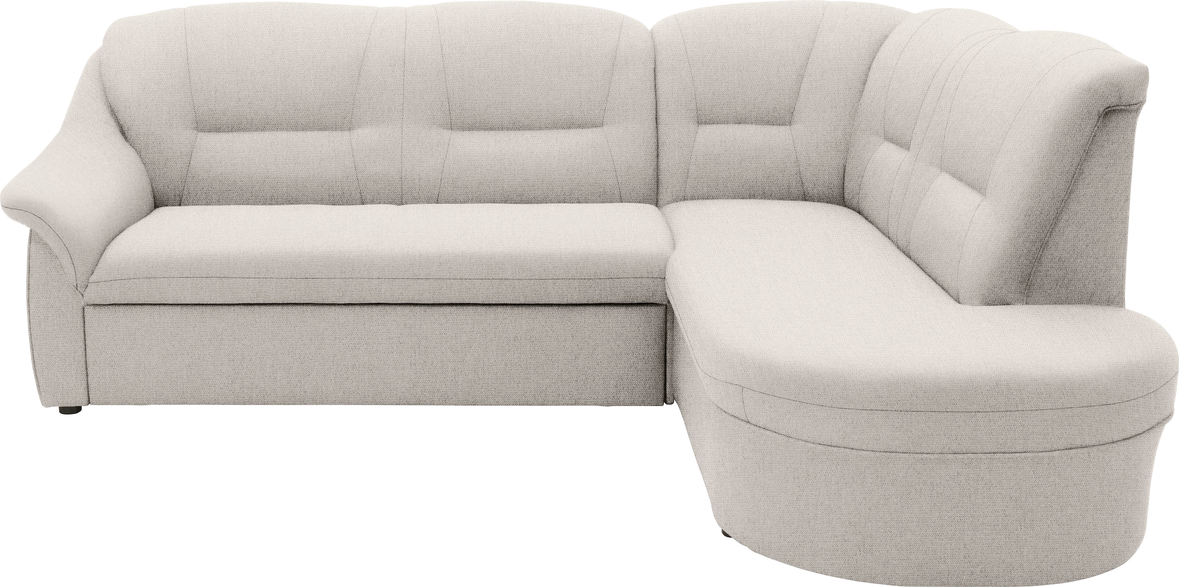 DOMO collection Ecksofa »Faenza für kleine Räume, Stellmaße 232,176cm, komfortabel, L-Form«, mit Ottomane, zeitlos, elegante Armlehnen, wahlweise mit Bettfunktion