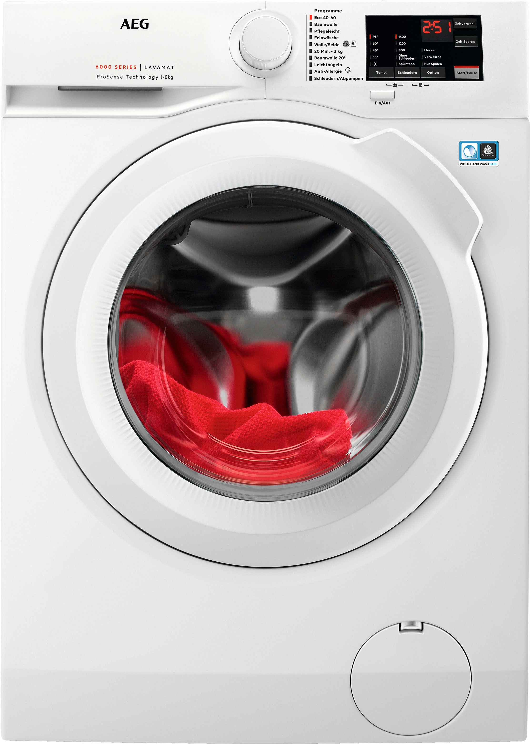 AEG Waschmaschine "L6FBA51480 914913590" 8 kg 1400 U/min Anti-Allergie-Prog günstig online kaufen