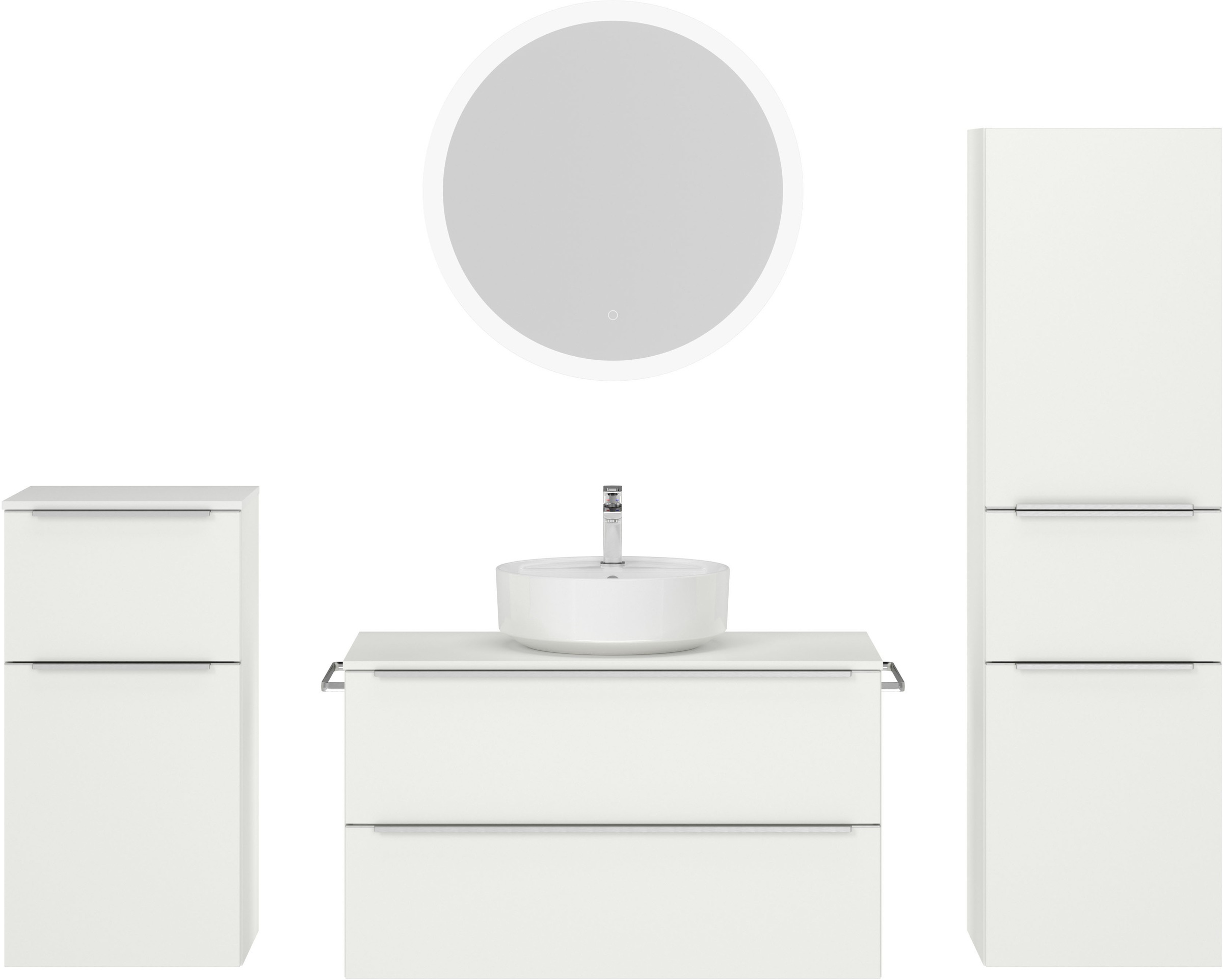 nobilia Badmöbel-Set "Alvene" vormontiert, mit Soft-Close, 4 Stk. tlg. günstig online kaufen