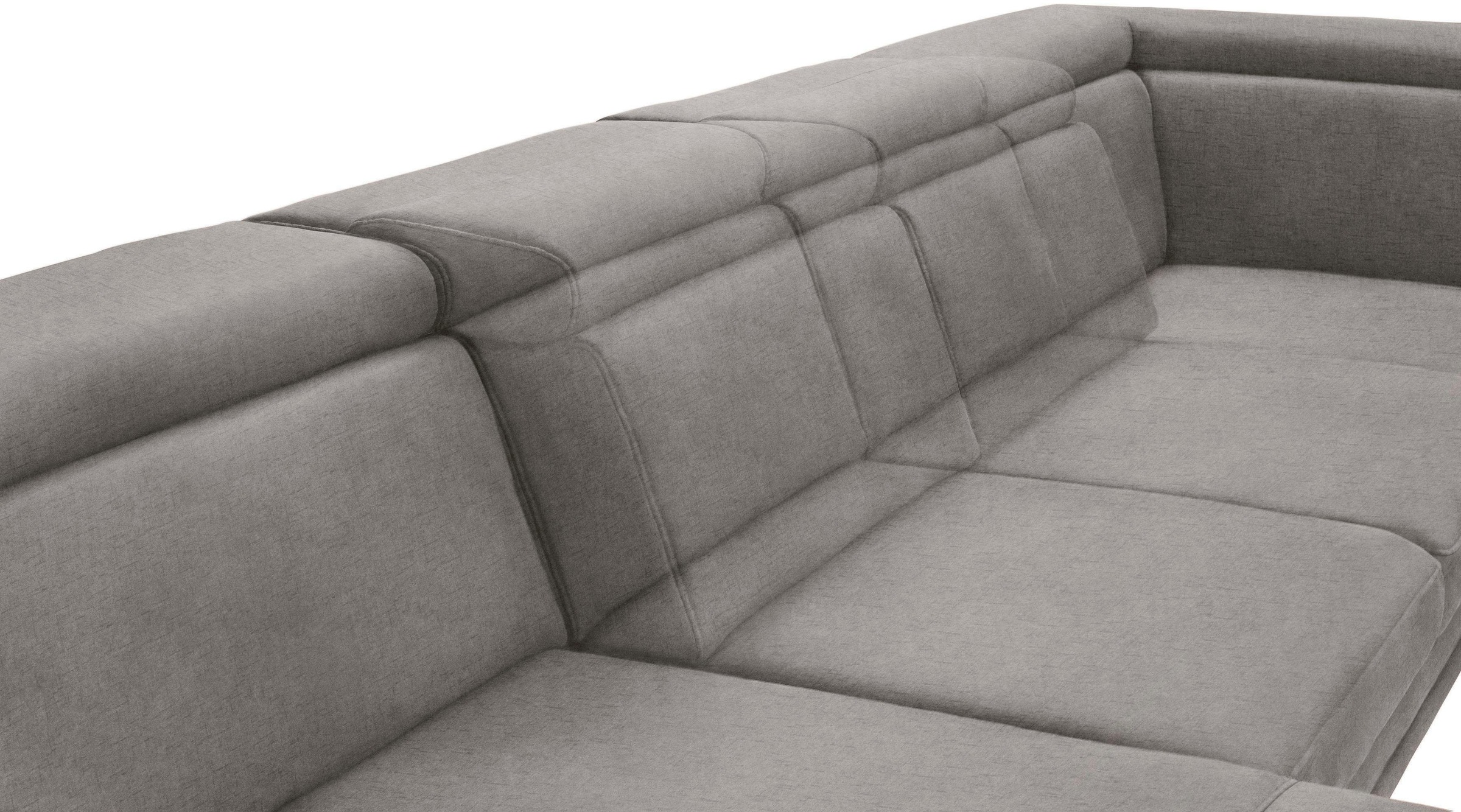 sit&more Wohnlandschaft »Scorpio U-Form«, inklusive Sitztiefenverstellung, mit Kopf- und Armteilverstellung
