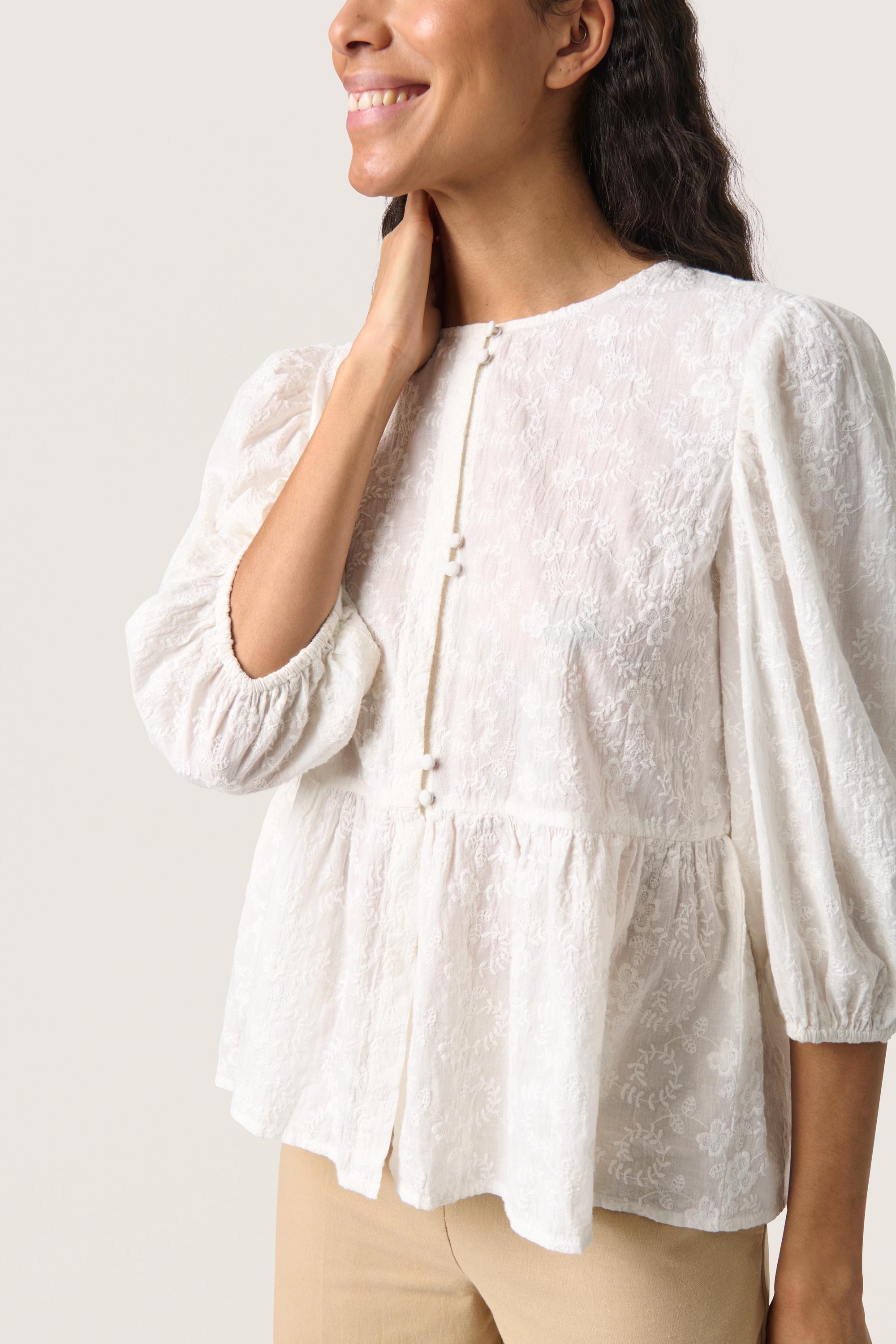 SOAKED IN LUXURY Kurzarmbluse »Damen Bluse kurzarm SLIsja«