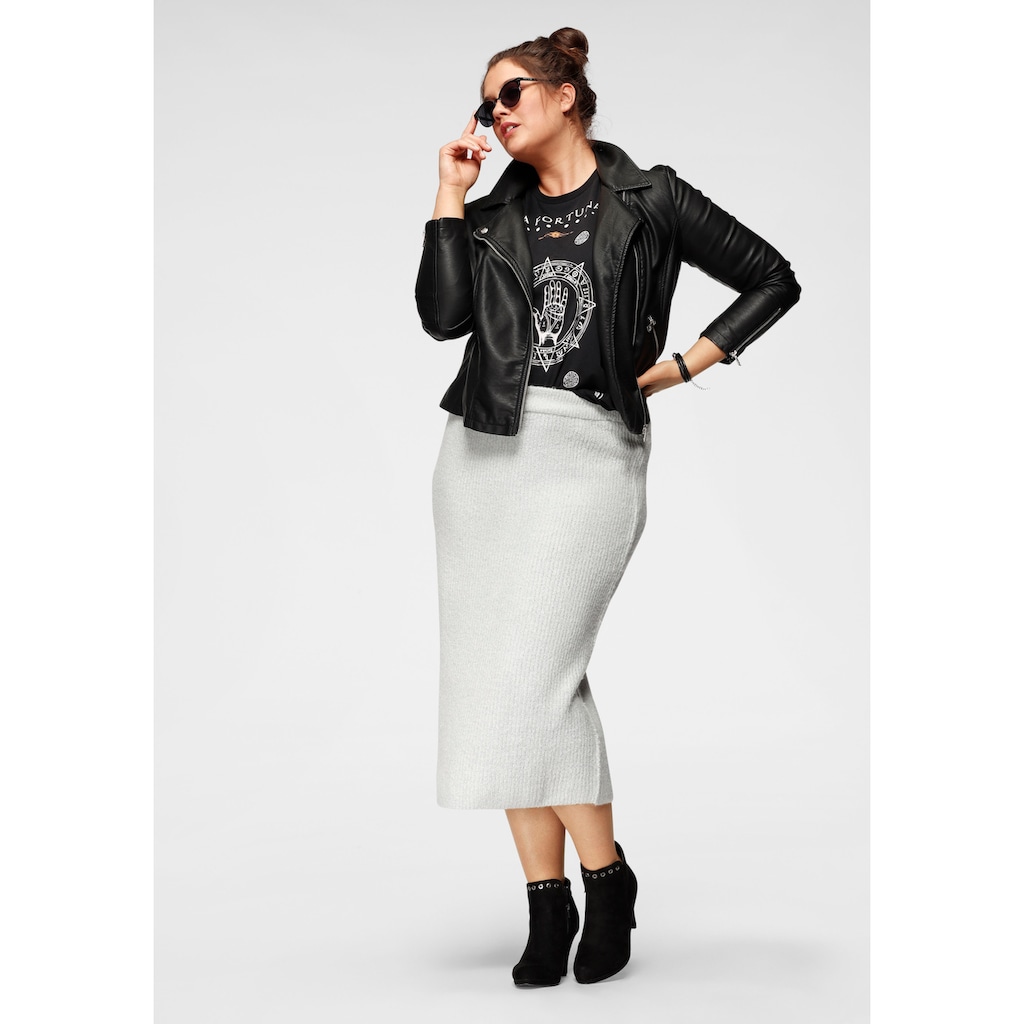 ONLY CARMAKOMA Lederimitatjacke »CAREMMY FAUX LEATHER BIKER«