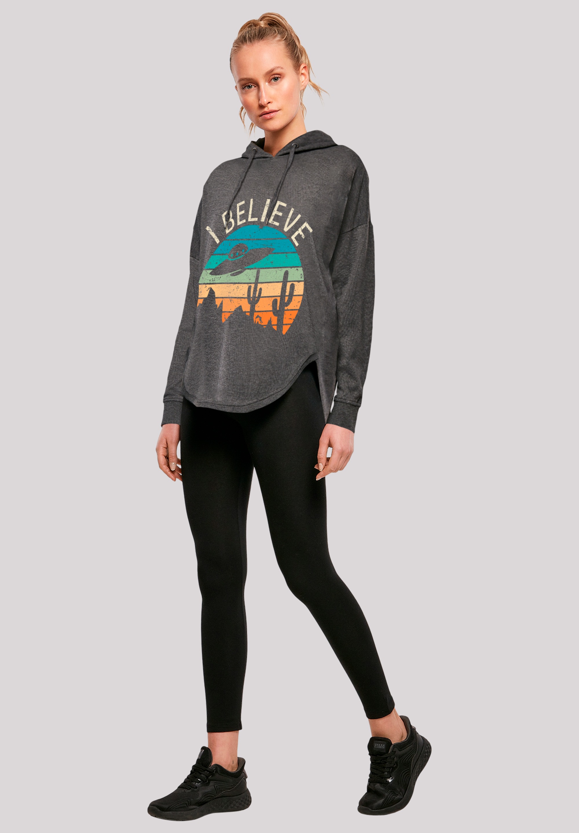 F4NT4STIC Kapuzenpullover »I Believe UFO Alien Sonnenuntergang«, Premium Qualität
