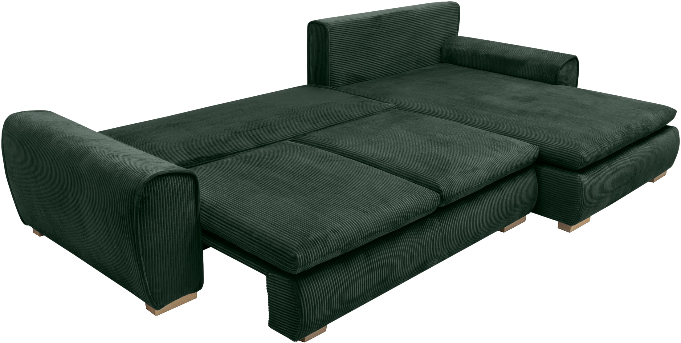 Home affaire Ecksofa »Katja L-Form«, Cord Bezug, inkl. Schlaffunktion und Stauraum