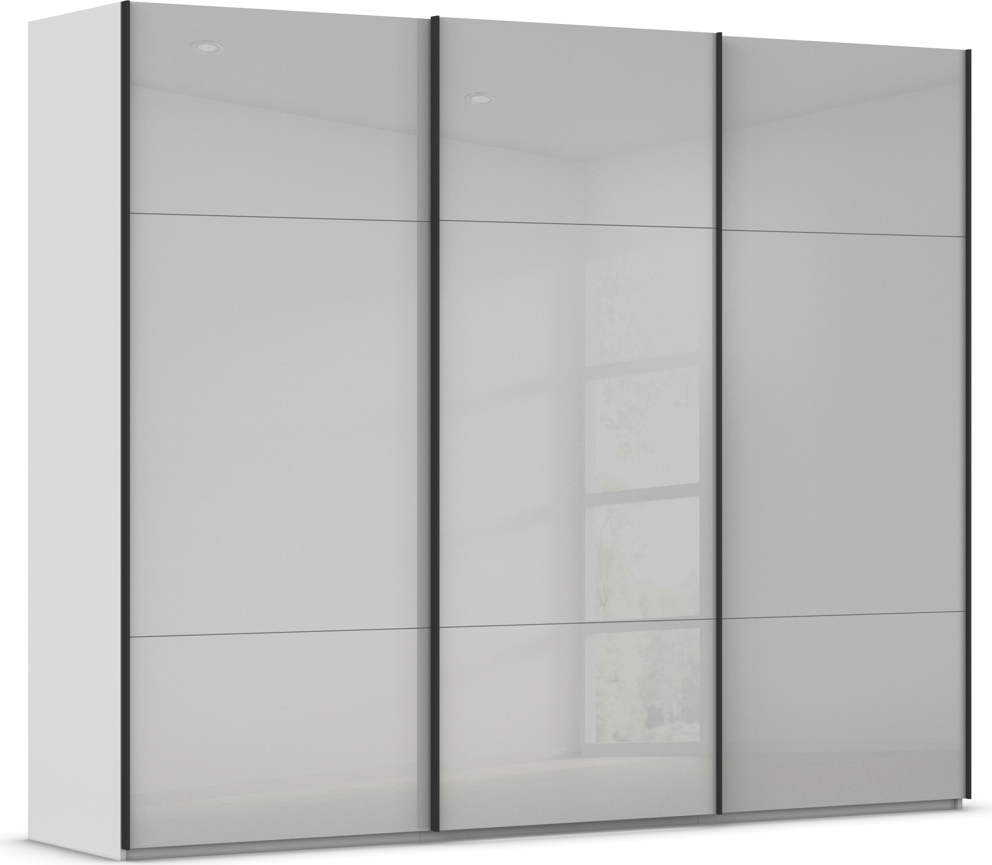 rauch Schwebetürenschrank "Kleiderschrank Schrank Garderobe Schlafzimmerschrank CONTIDO" 3 verschiedene Ausstattungen BASIC/CLASSIC/PREMIUM, aus hochwertigem Material in 6 Breiten 2 Griff-Farben MADE IN GERMANY