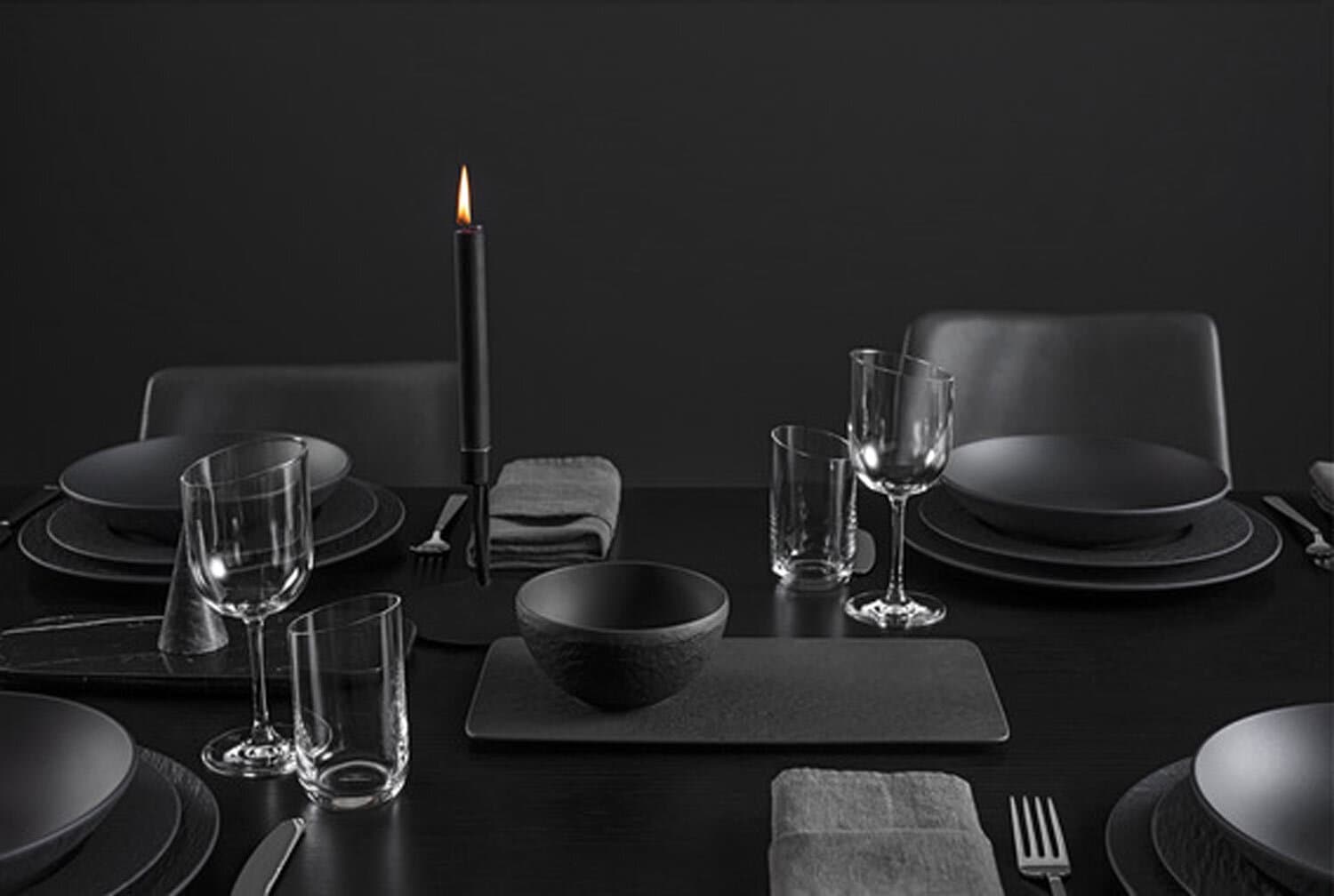 Villeroy & Boch Servierplatte »Servierplatten Manufacture Rock 2er Set schwarz«