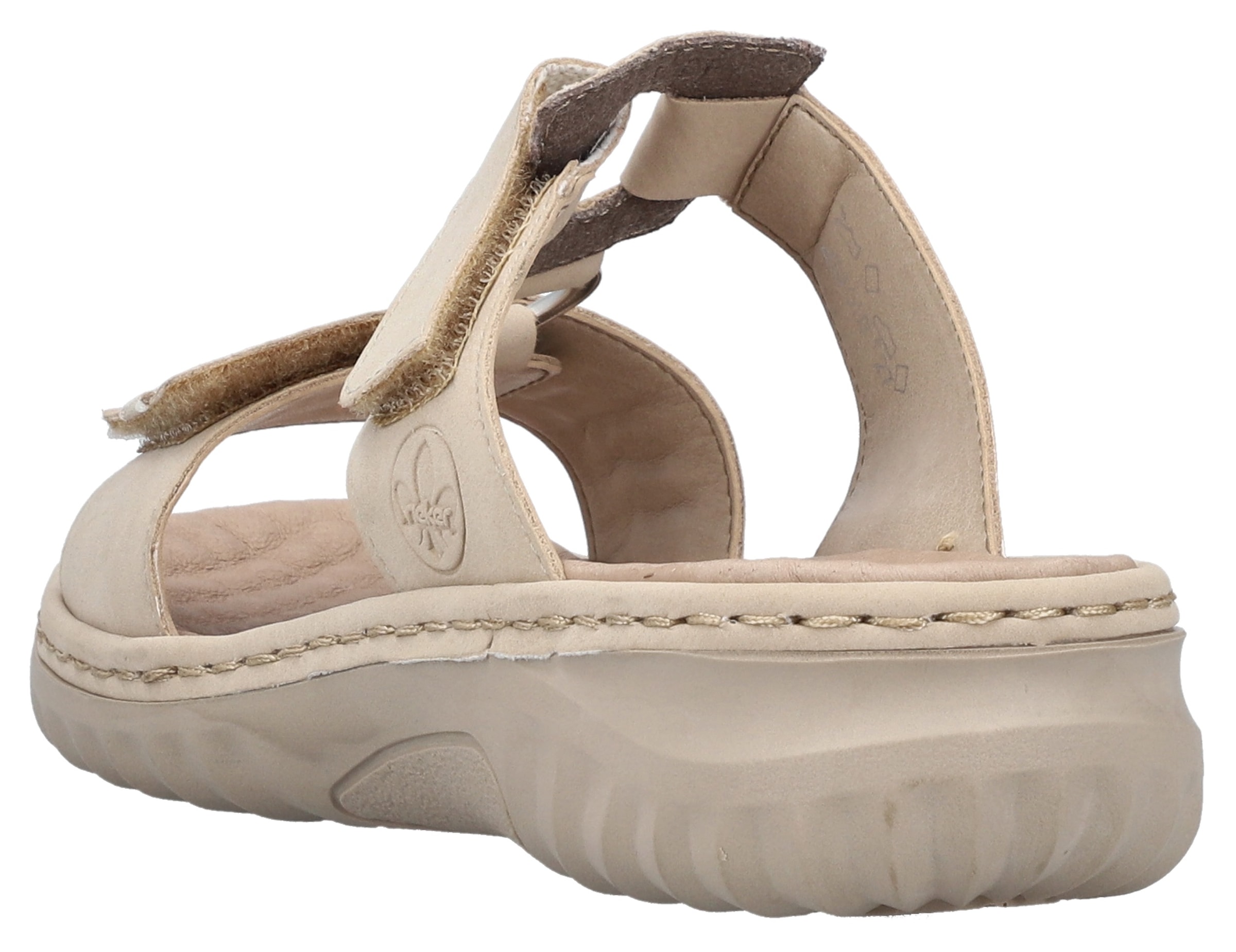 Rieker Pantolette, Sommerschuh, Strandschuh mit regulierbaren Klettverschlüssen