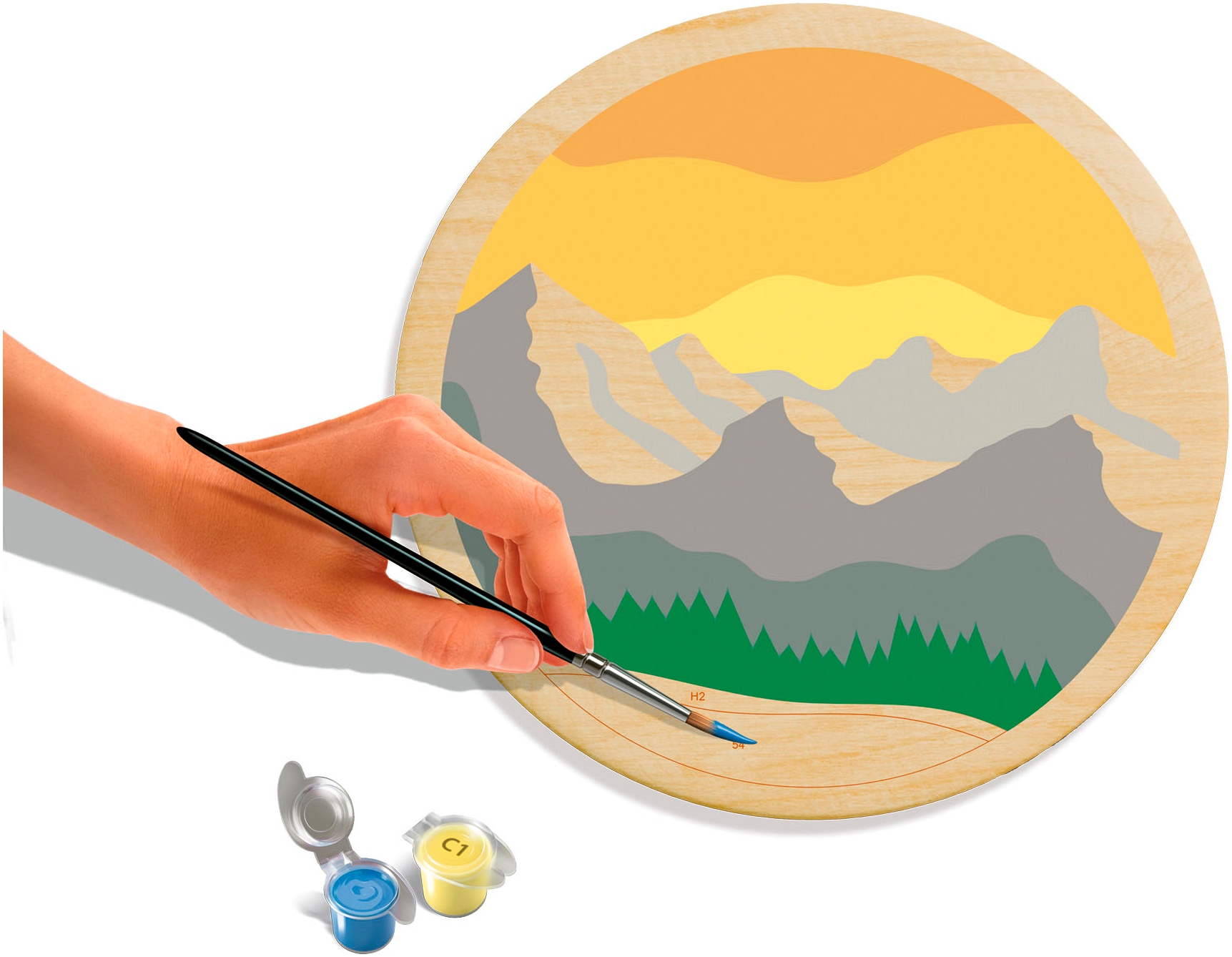 Ravensburger Malen nach Zahlen »CreArt, Wooden, Mountains«, Made in Europe