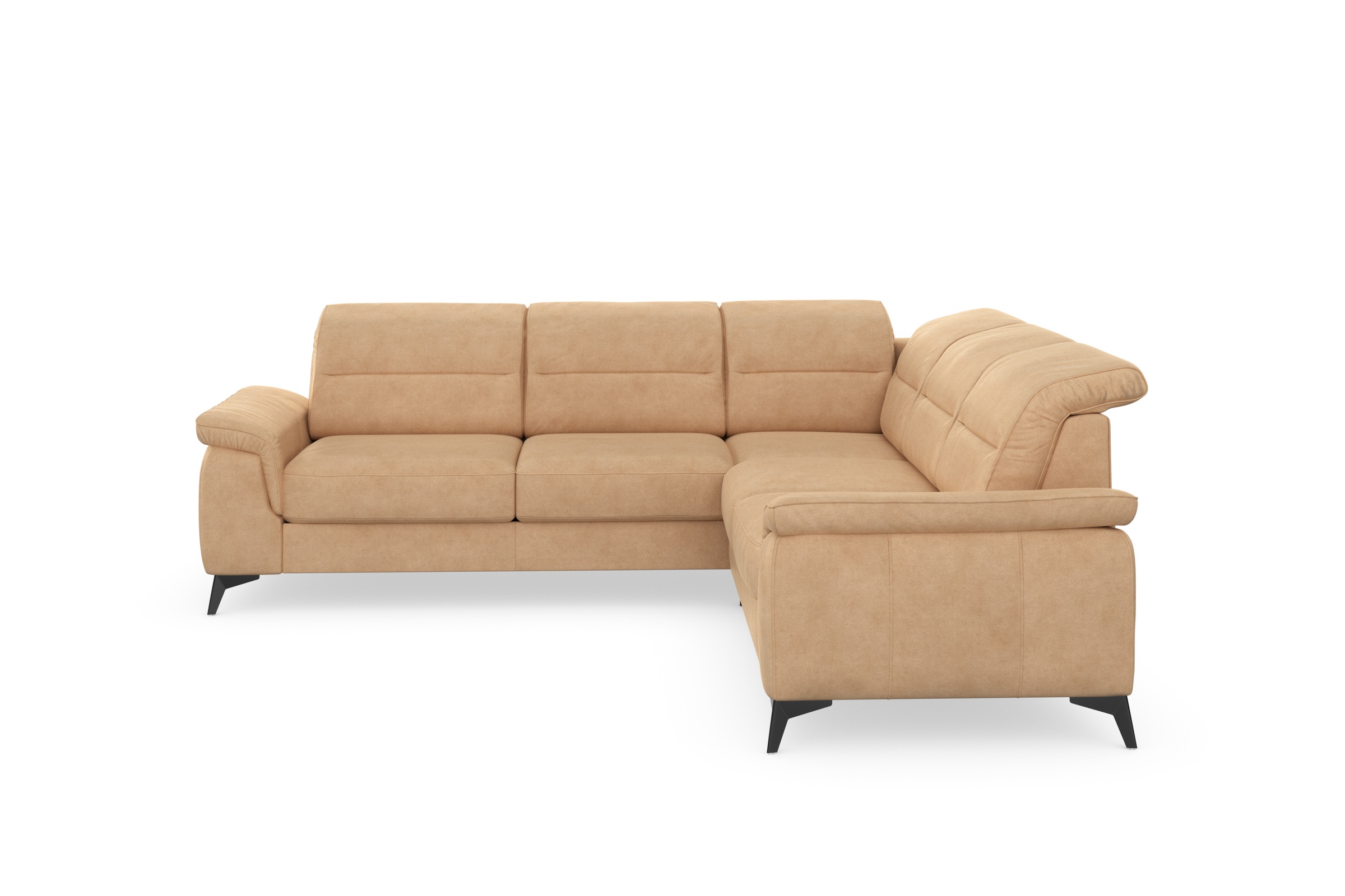 sit&more Ecksofa »Sinatra L-Form«, optinal mit Kopfteilverstellung und Armteilfunktion, Metallfüße