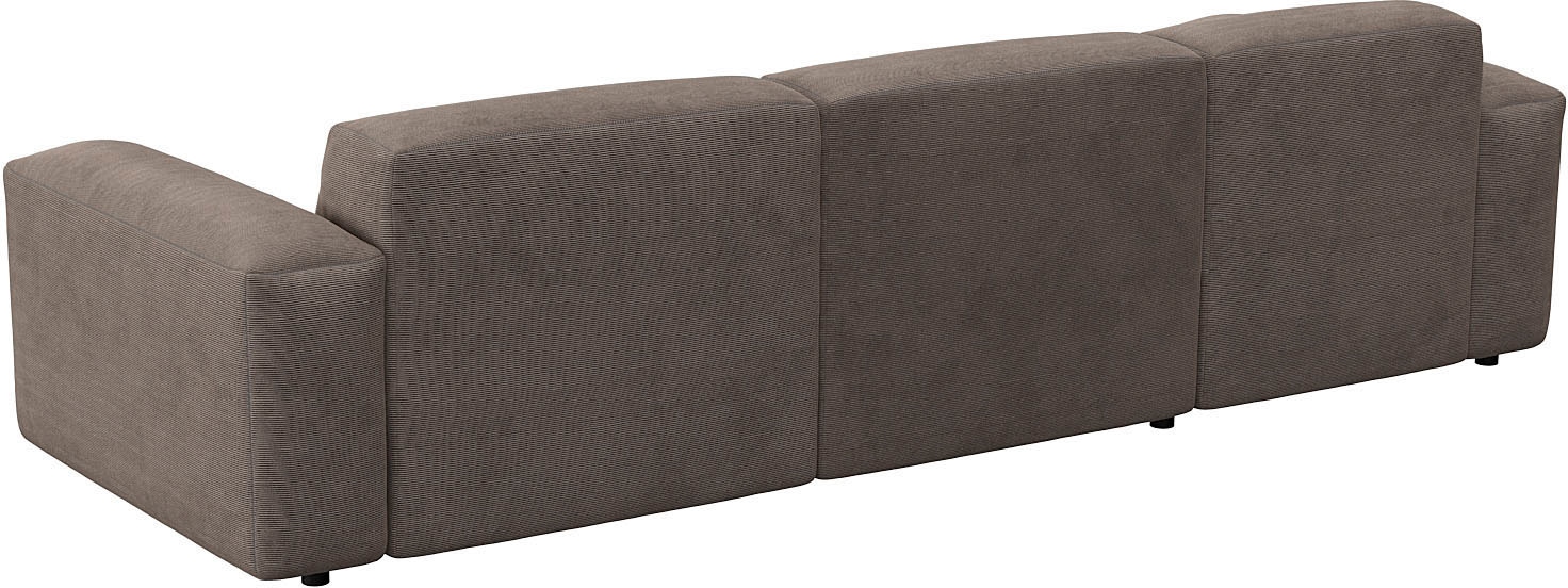 FLEXLUX Ecksofa »Lucera Chaislongue + 2,5 Sitzer«, modern & anschmiegsam, Kaltschaum, Stahl-Wellenunterfederung