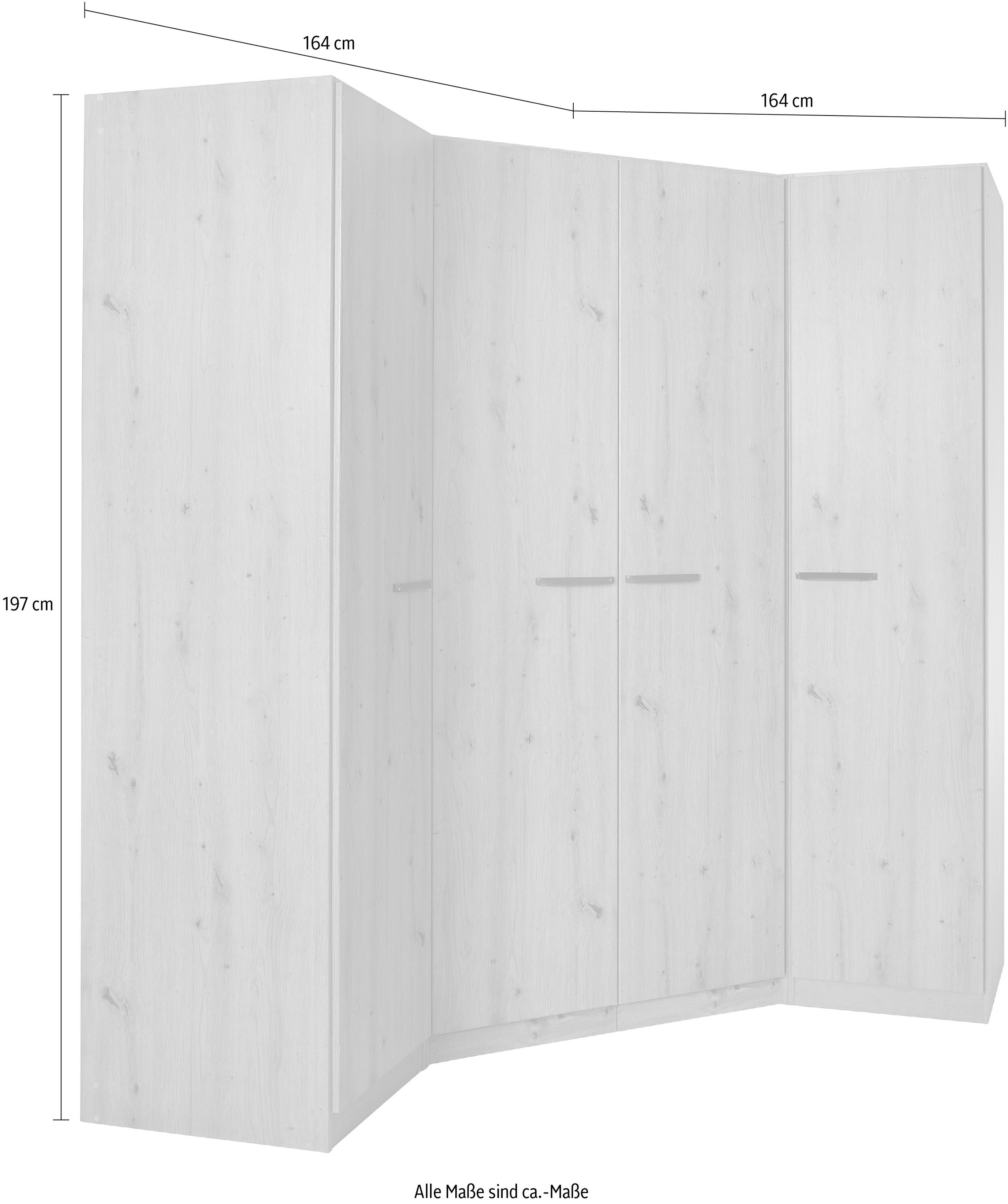 INOSIGN BY RAUCH Schrank-Set »Kleiderschrank Schrank Garderobe Wäscheschrank VANDOR«, 4-türig mit viel Stauraum, Schränke einzeln stellbar MADE IN GERMANY