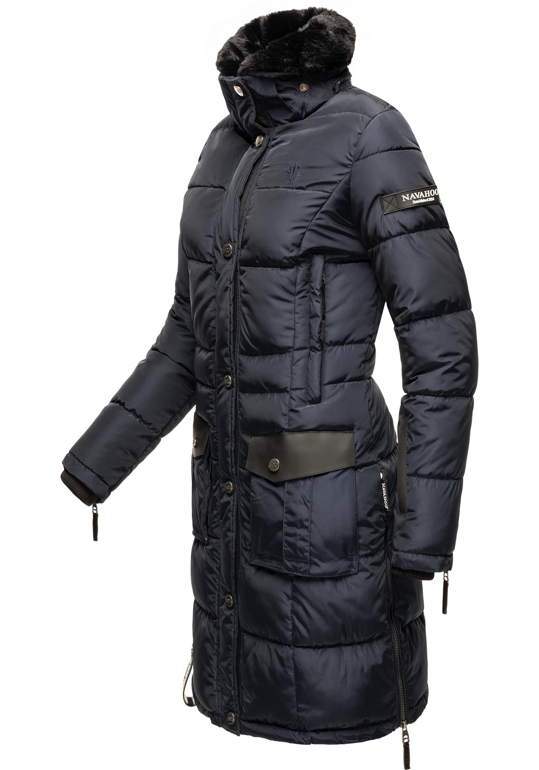 Navahoo Steppmantel »Sinja«, stylischer Winter Parka mit edlem Fellimitat