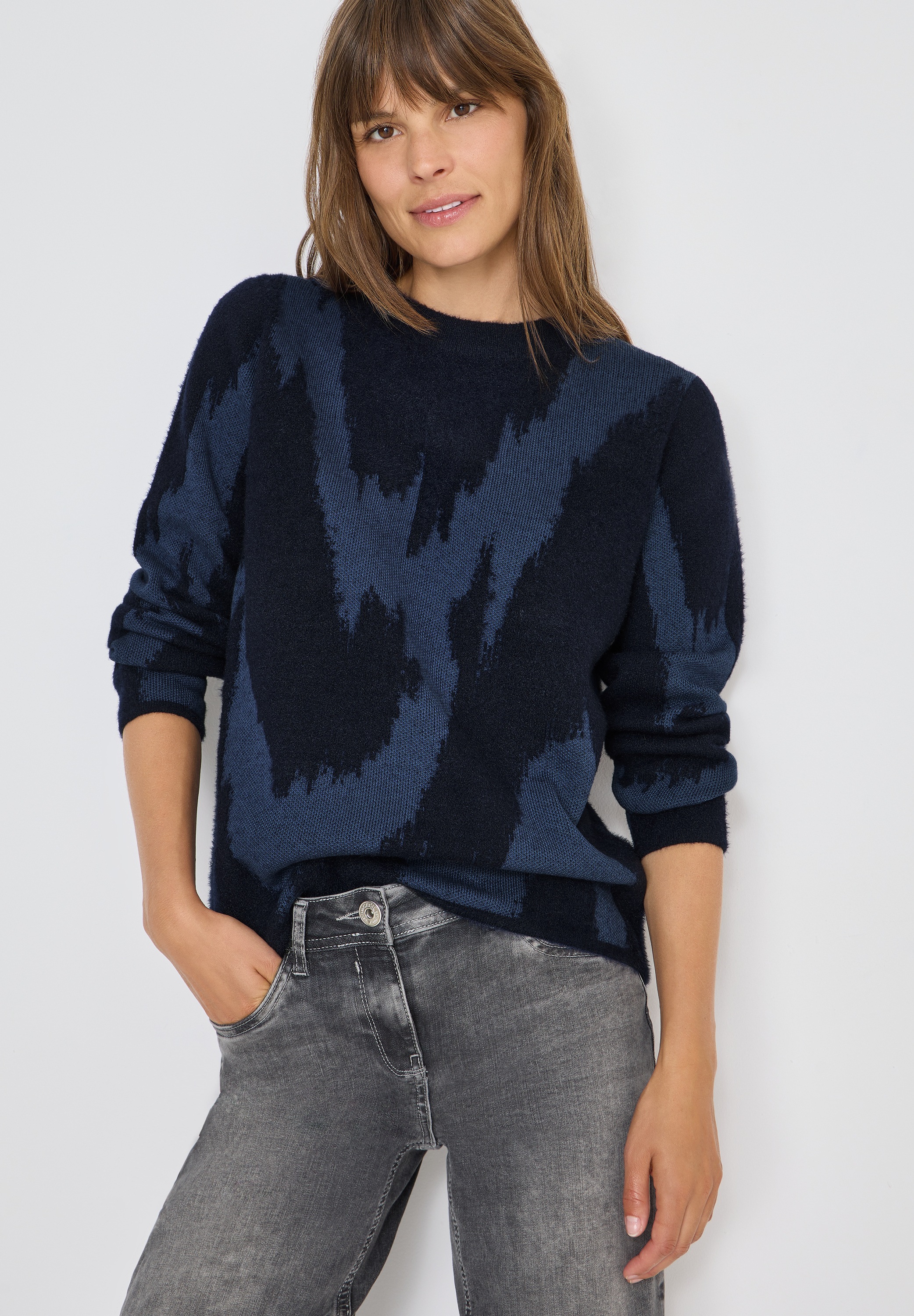 Cecil Strickpullover mit grafischem Muster günstig online kaufen