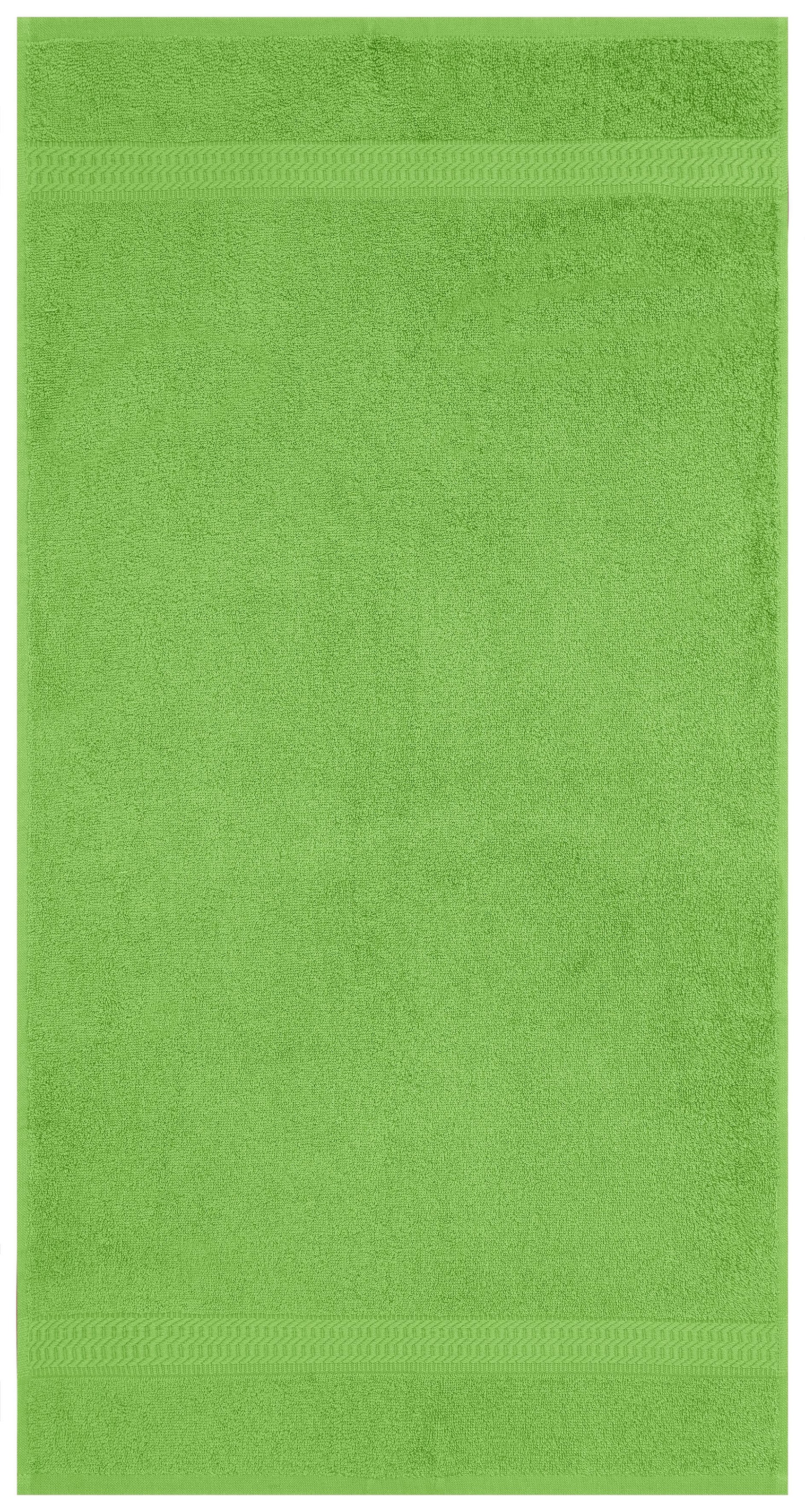 my home Handtücher »Juna, als Set und Serie erhältlich, 8 Handtücher, 50x100cm«,  100% Baumwolle, mit Bordüre, Uni-Farben, weich