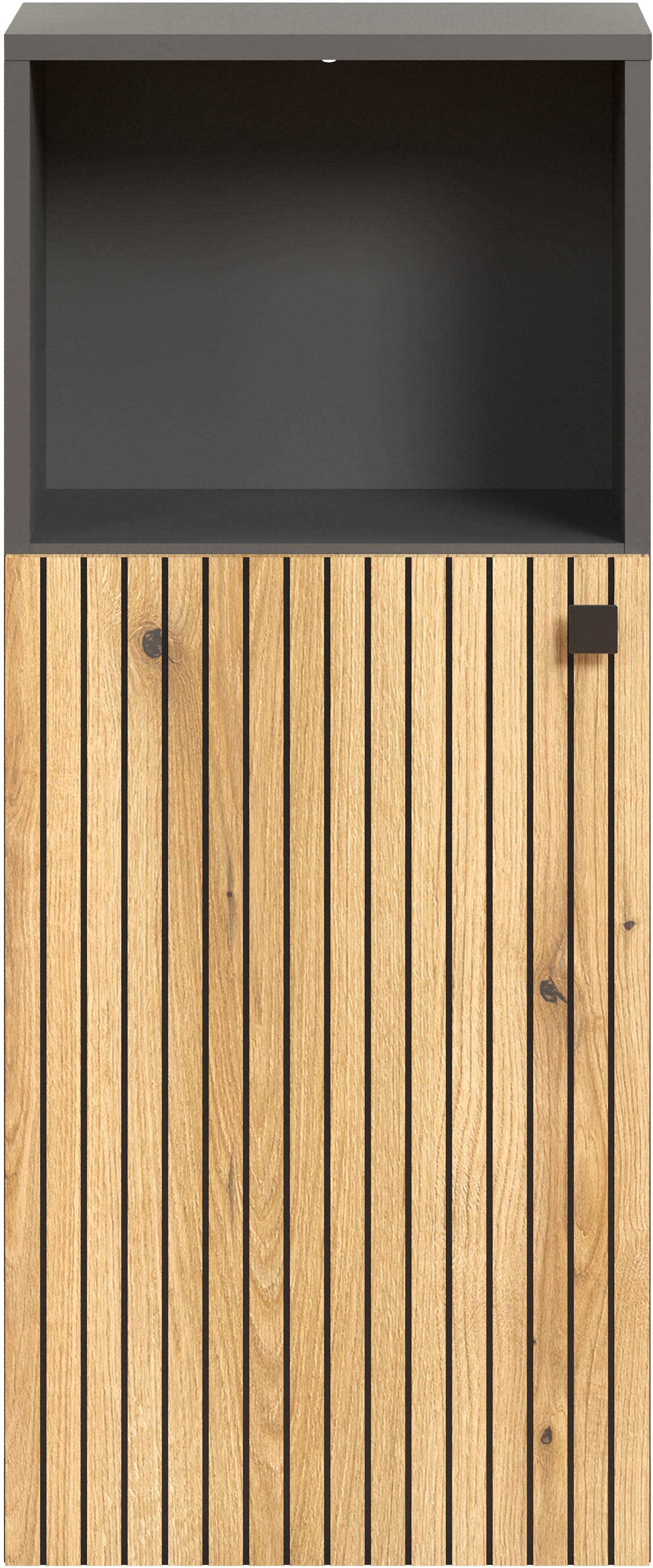 welltime Unterschrank »Amrum«, (1 St.), Badschrank mit offenem Fach und Rillenoptik - Maße (B/T/H) 40/31/95 cm
