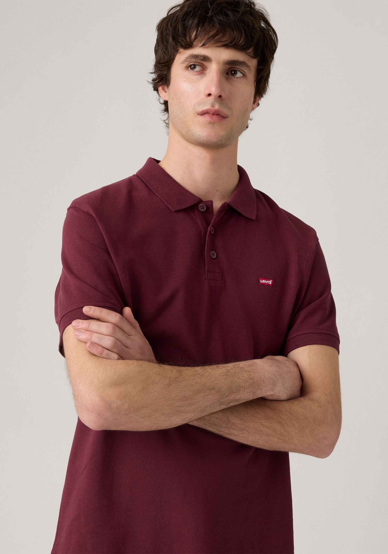 Levis "LE NEW LEVIS HM POLO" mit kleinem Batwing-Logo günstig online kaufen