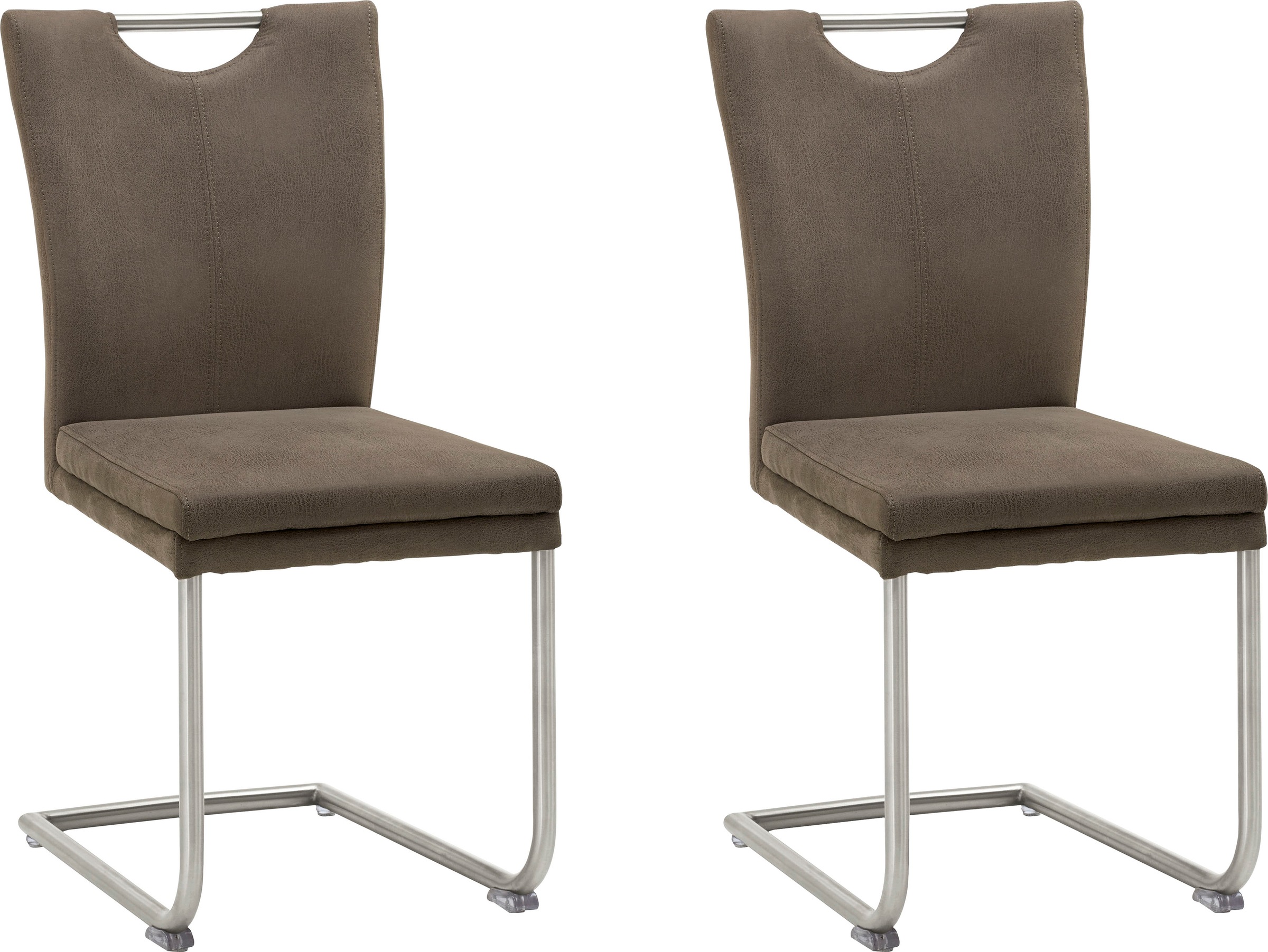 NIEHOFF SITZMÖBEL Esszimmerstuhl »Top Chairs«, Microfaser, Griff im Rücken, 2er-Set, in 6 Farben