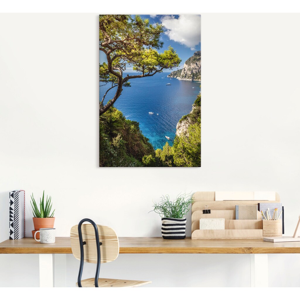 Artland Wandbild »Punta de Masullo, Insel Capri, Italien«, Meer Bilder, (1 St.)