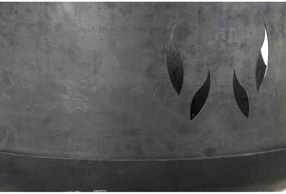 Siena Garden Funkenschutzgitter »Feuerschalenaufsatz für Feuerschale XXL Ø 100 cm«, (1 St.), Ø 96 cm, mit Flammendesign, Stahl silber/anthrazit