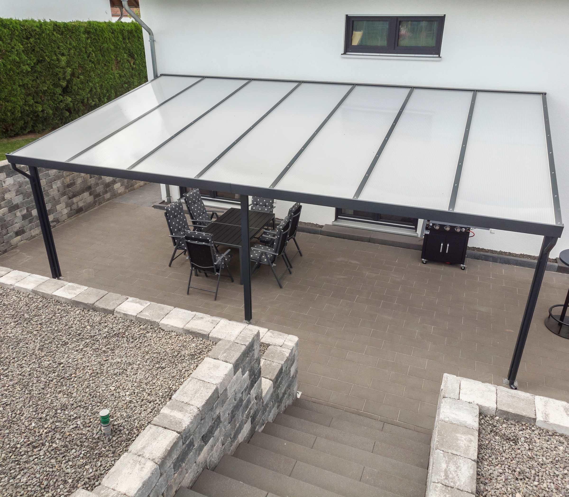 GUTTA Terrassendach "Premium", BxT: 712x506 cm, Dach Polycarbonat Opal