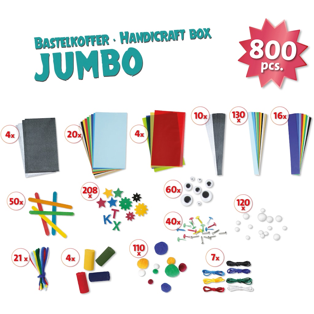 Lena® Kreativset »Bastelkoffer Jumbo, blau«