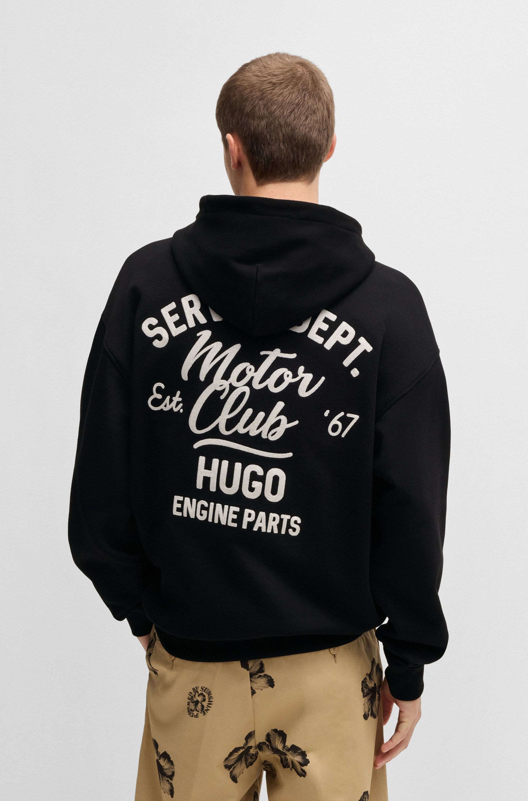 HUGO Blue Kapuzensweatshirt "Nualo", mit großem Logodruck hinten günstig online kaufen