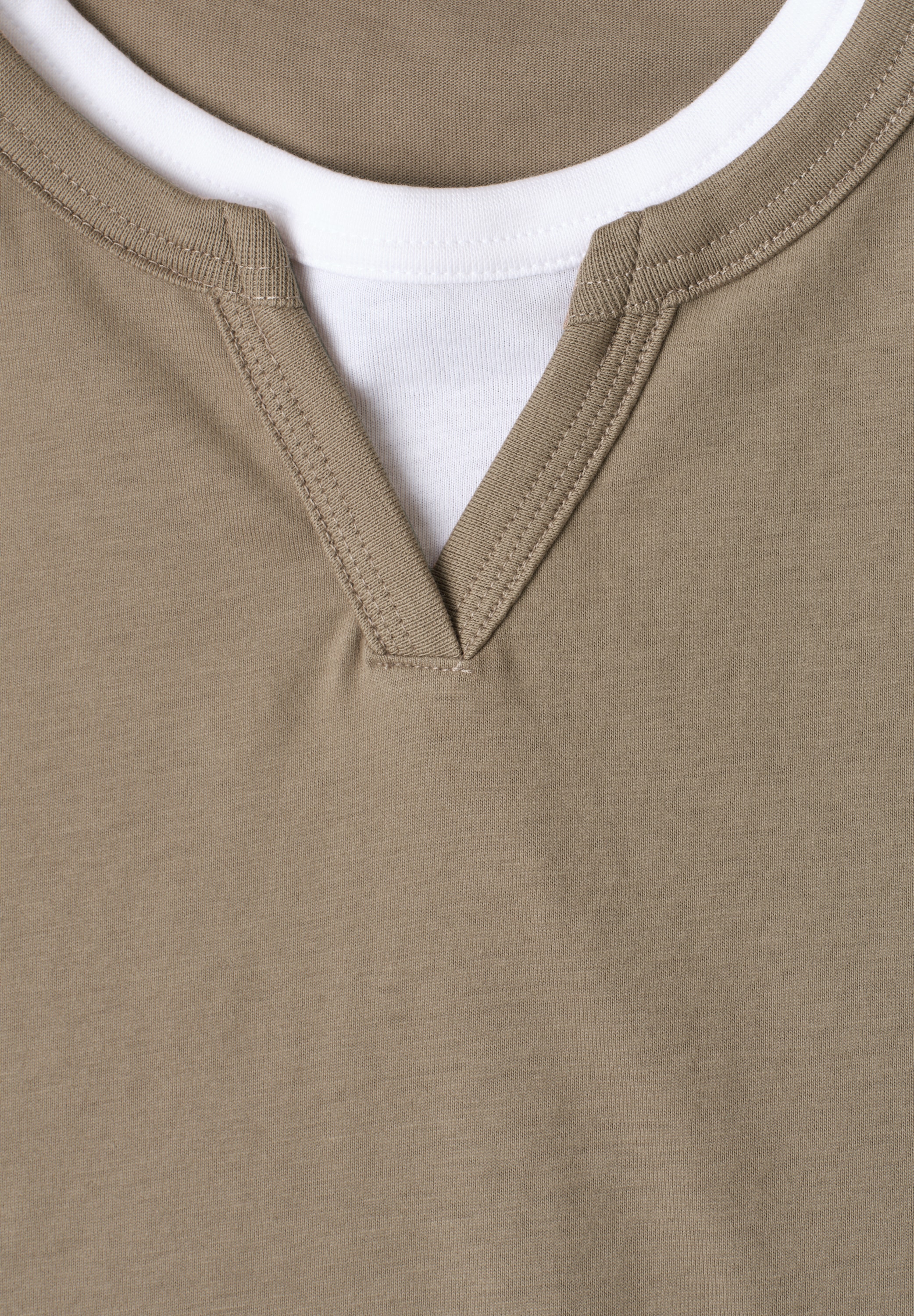 STREET ONE MEN Langarmshirt aus reiner Baumwolle