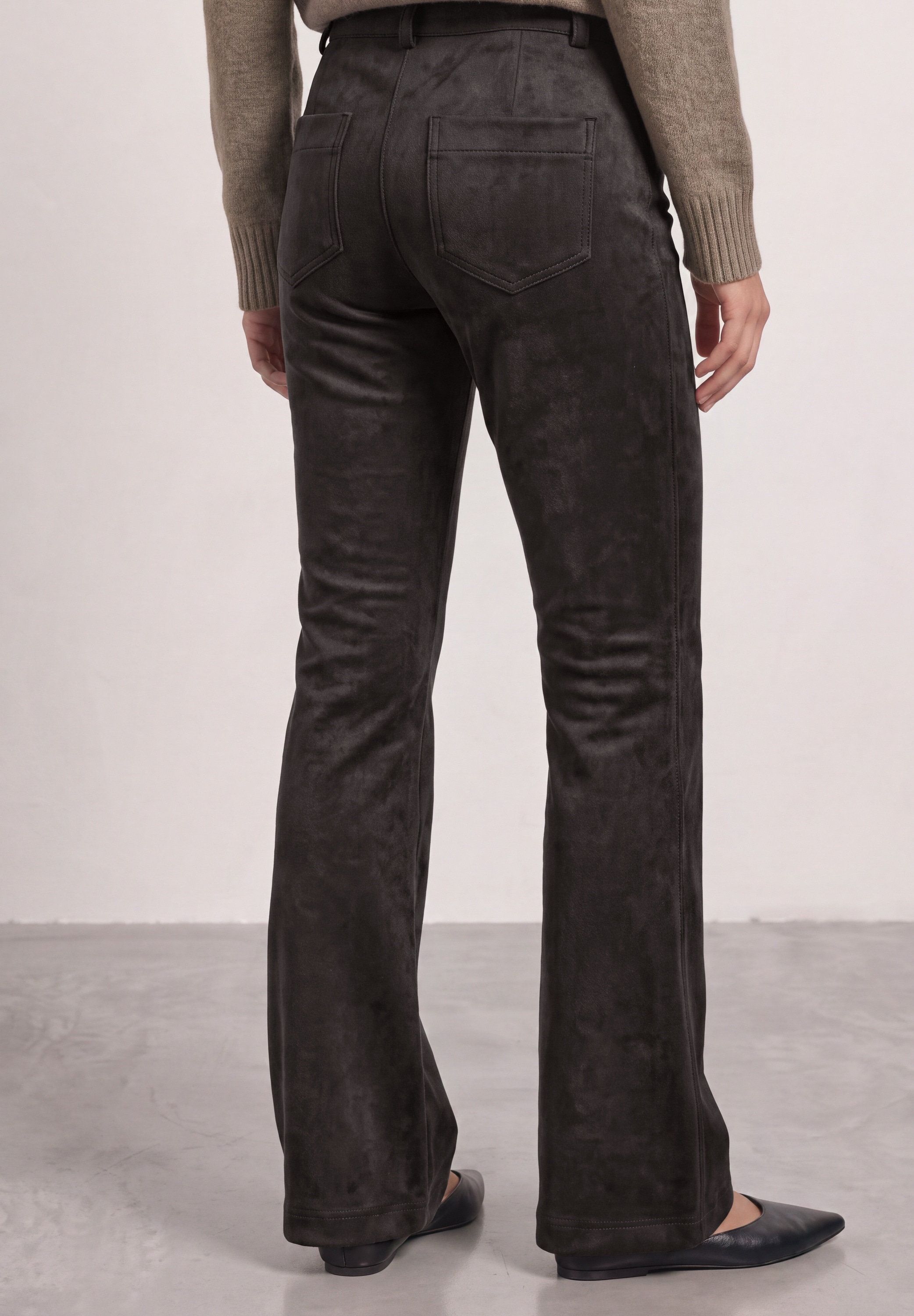 STREET ONE Bootcuthose »Style Blaire«  Velourshose im Slim Fit