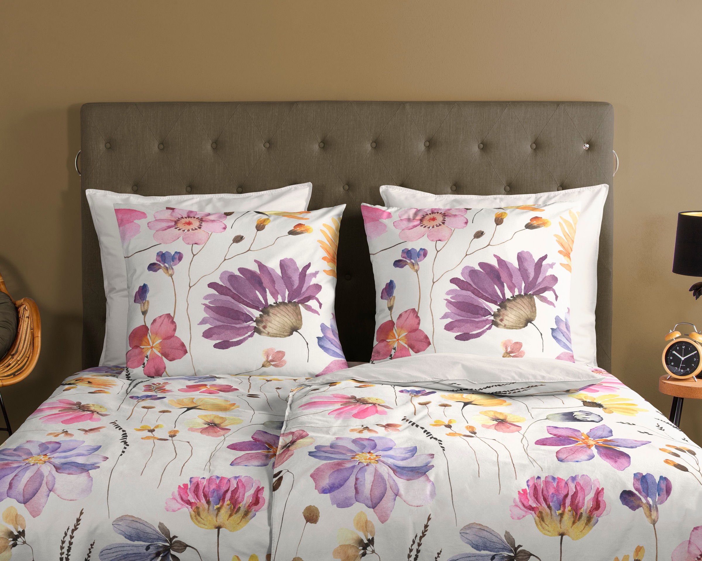 Thumbnail - good morning Wendebettwäsche "Kate" 2 Stk. tlg. 100% Baumwolle, 135x200, Reißverschluss, Wendeoptik, Blumen, Natur