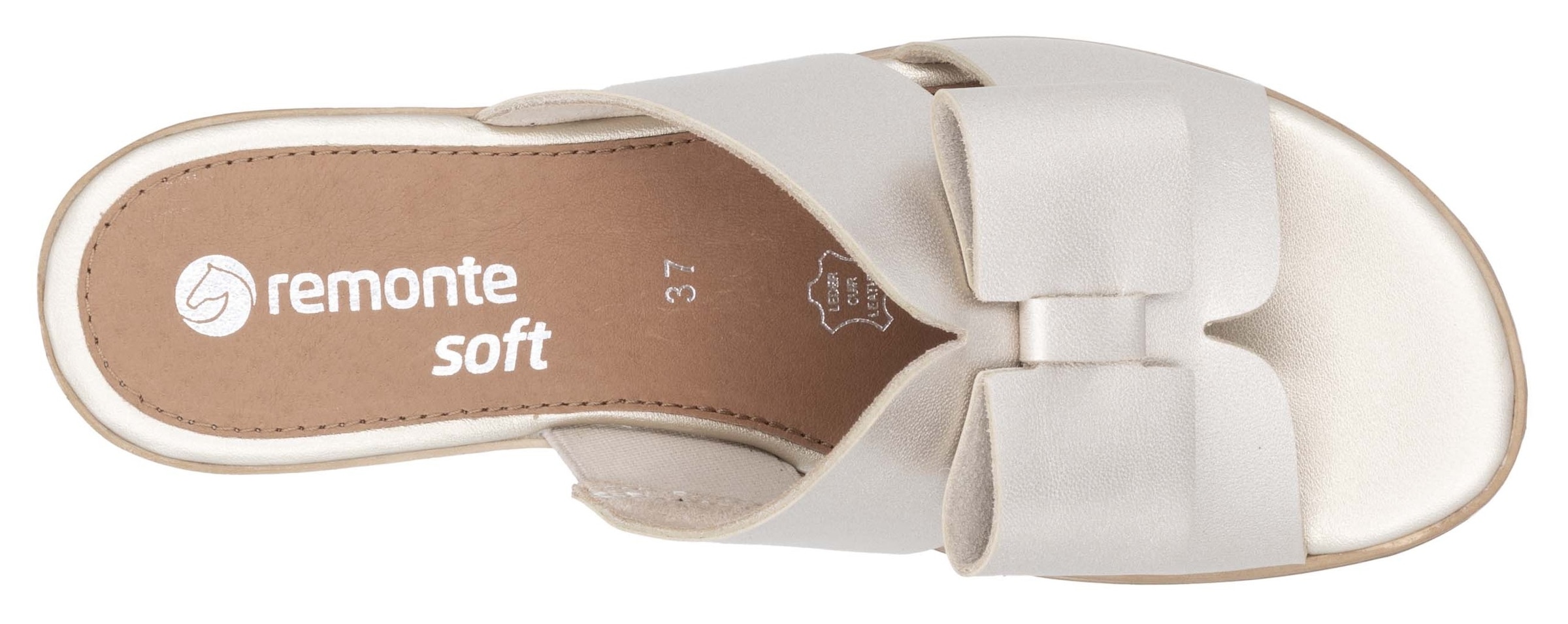 Remonte Pantolette, Keilabsatz, Sommerschuh mit schöner Zierschleife