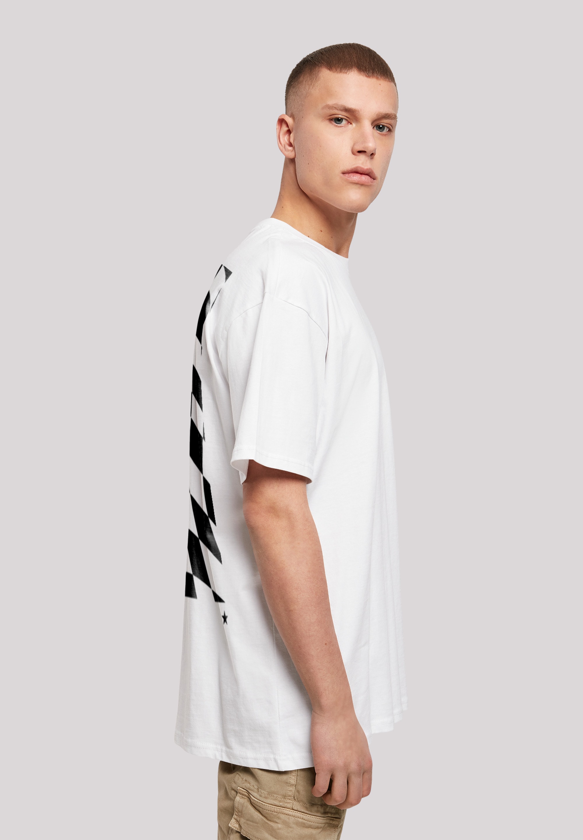 F4NT4STIC T-Shirt »Wavy Schach Muster«, Print
