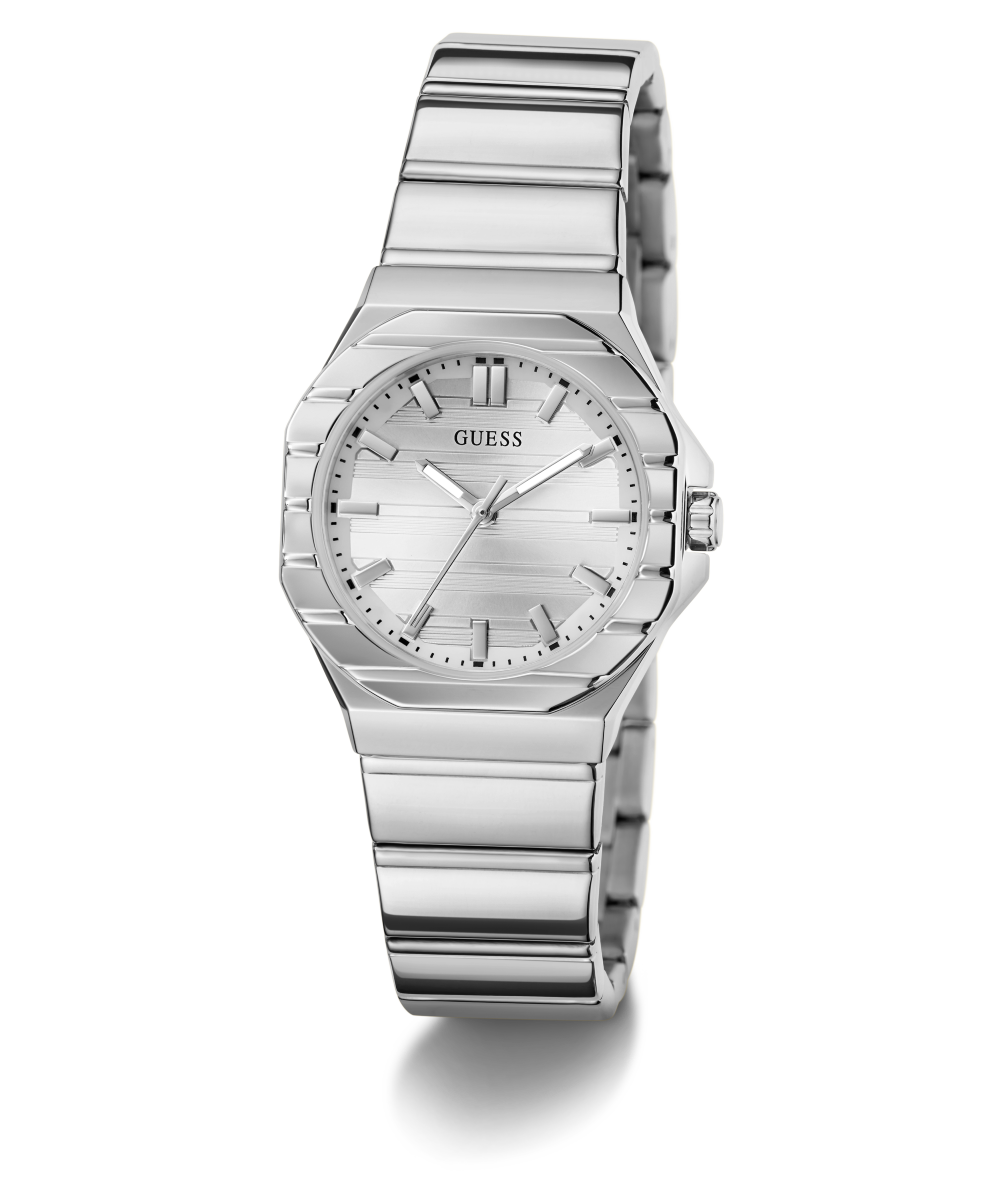 Guess Quarzuhr »JAQUELINE« Armbanduhr, Damenuhr, Edelstahlarmband, analog