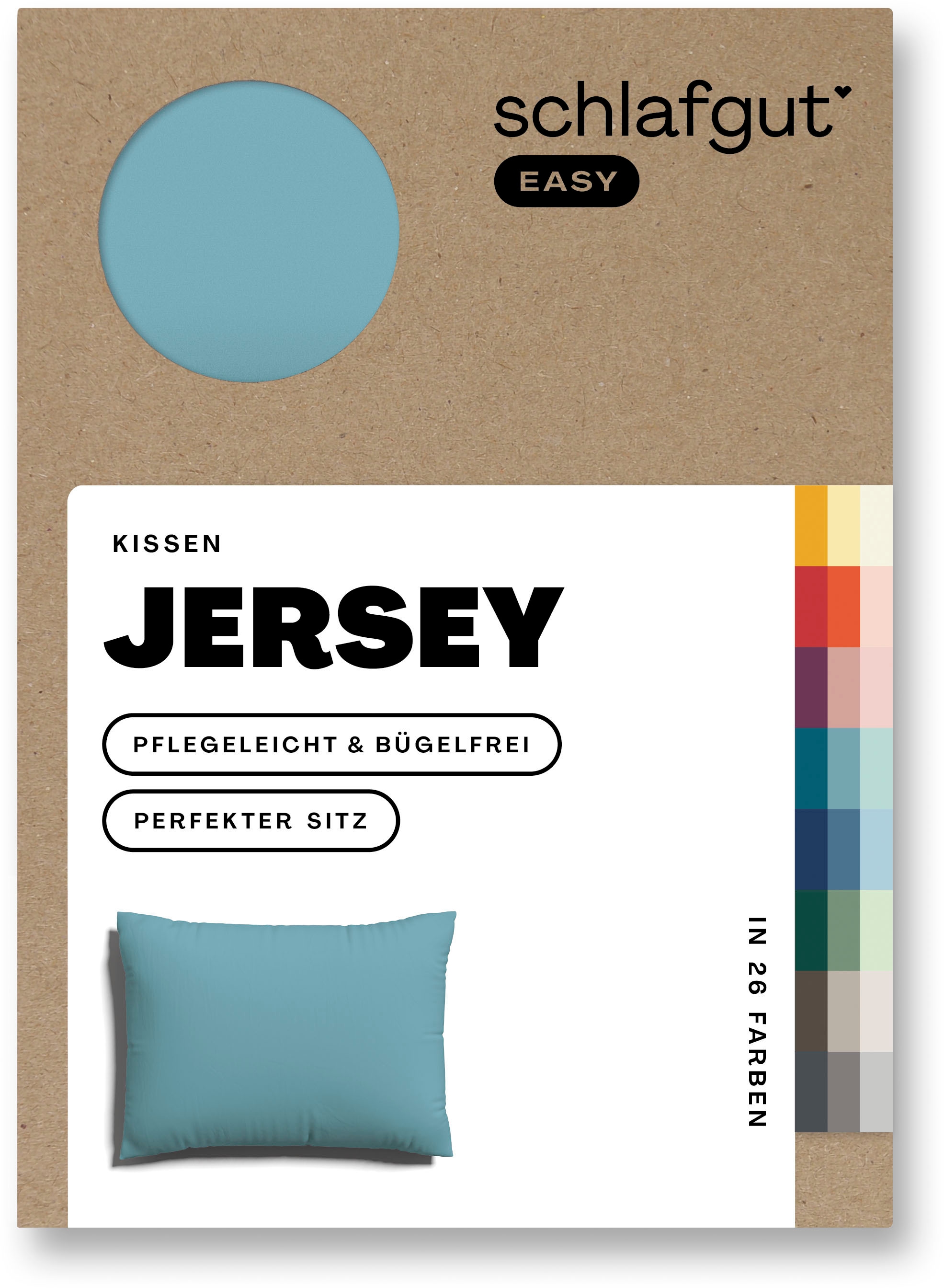 Kissenbezug »EASY Jersey«, (1 St.), Kissenhülle mit Reißverschluss, weich und...