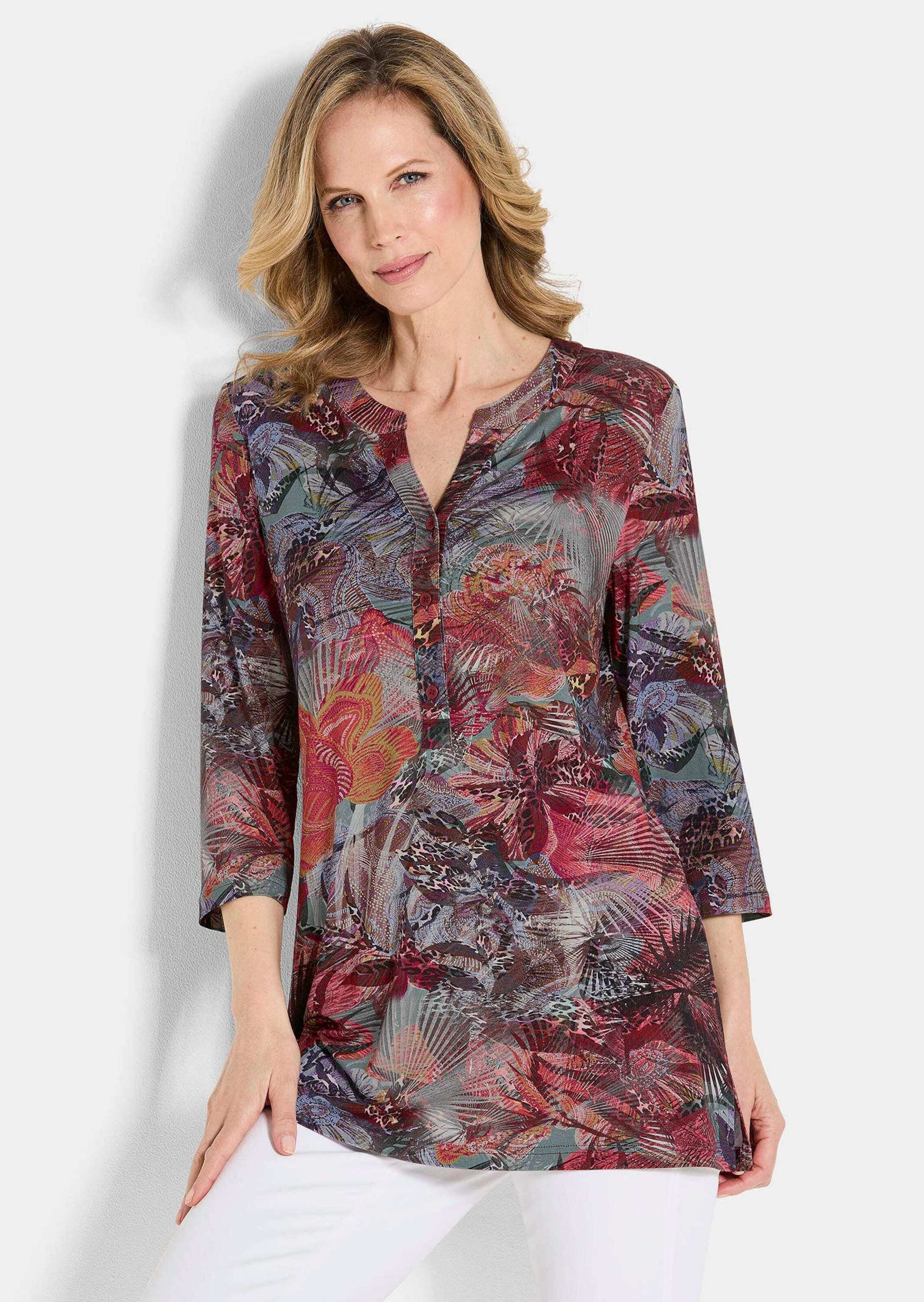 GOLDNER Tunika "Kurzgröße Tunika mit Knopfleiste aus Jersey" günstig online kaufen