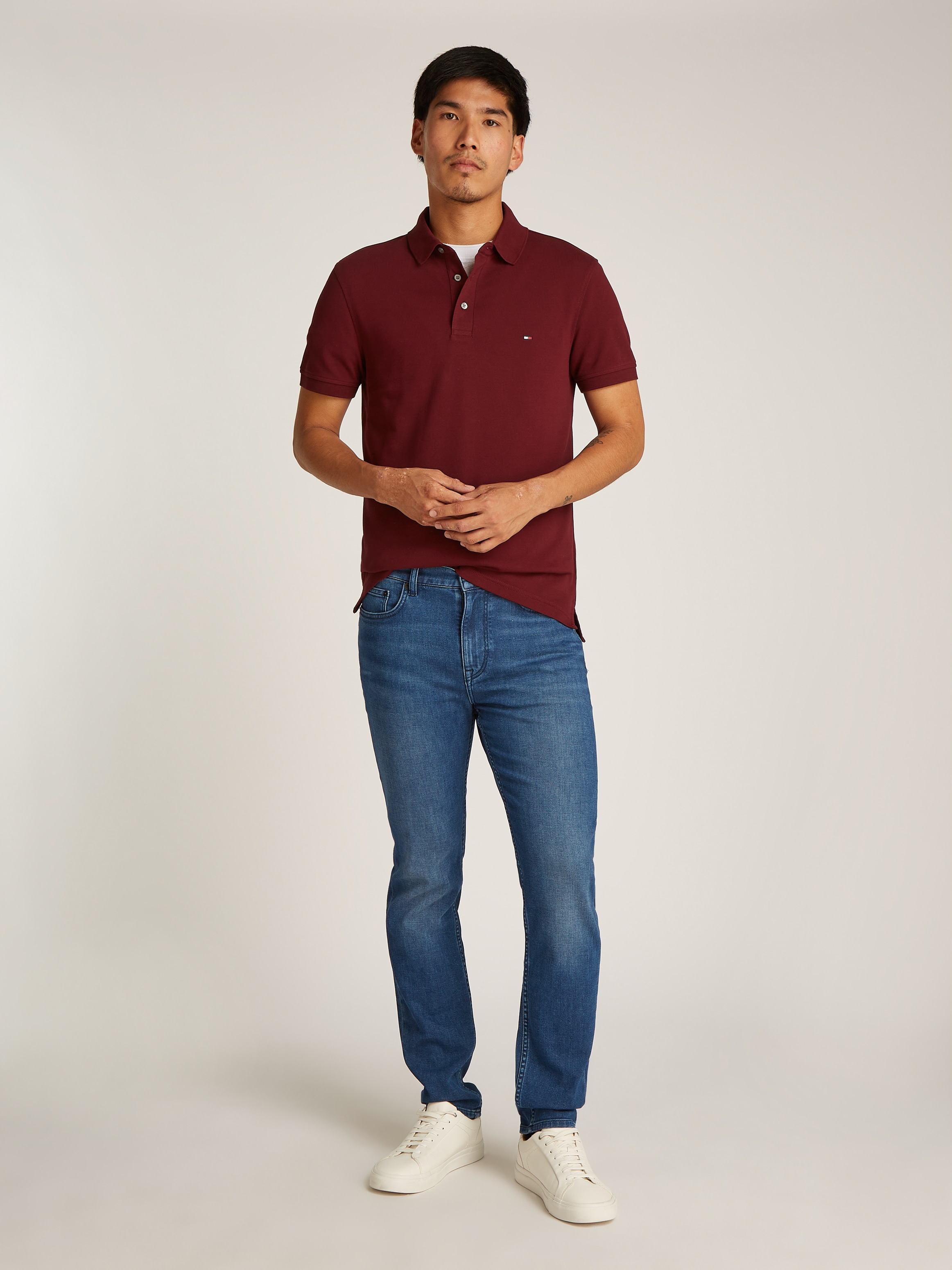 Tommy Hilfiger Poloshirt »1985 SLIM POLO«, aus leicht strukturiertem Piqué-Material