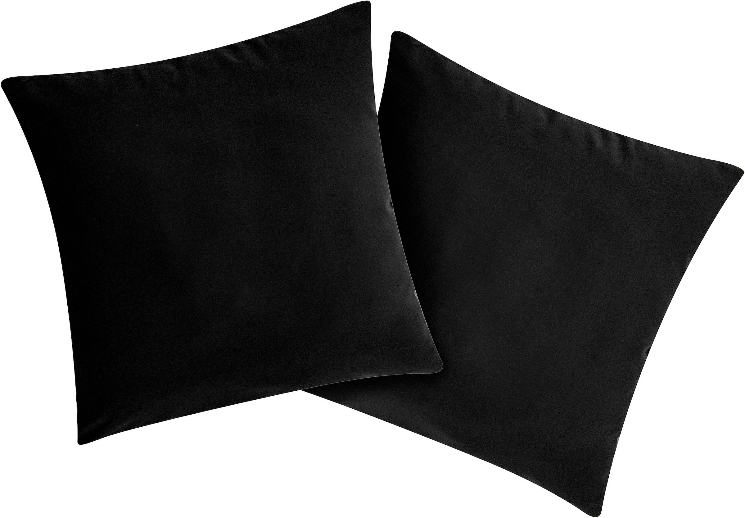OTTO home Dekokissen »Raja« einfarbig, Kissenhüllen ohne Füllung , 40 x 40 cm, 2er-Set, Mikrofaser
