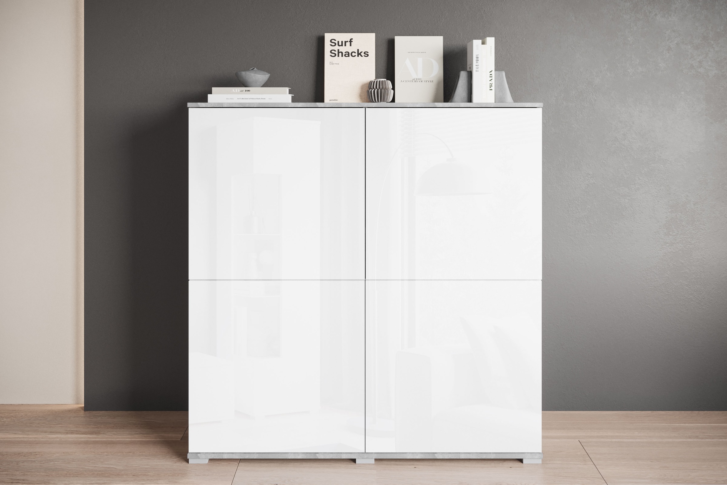 OTTO home Highboard "Kenia, moderne grifflose Hochkommode mit 4 Türen, Brei günstig online kaufen