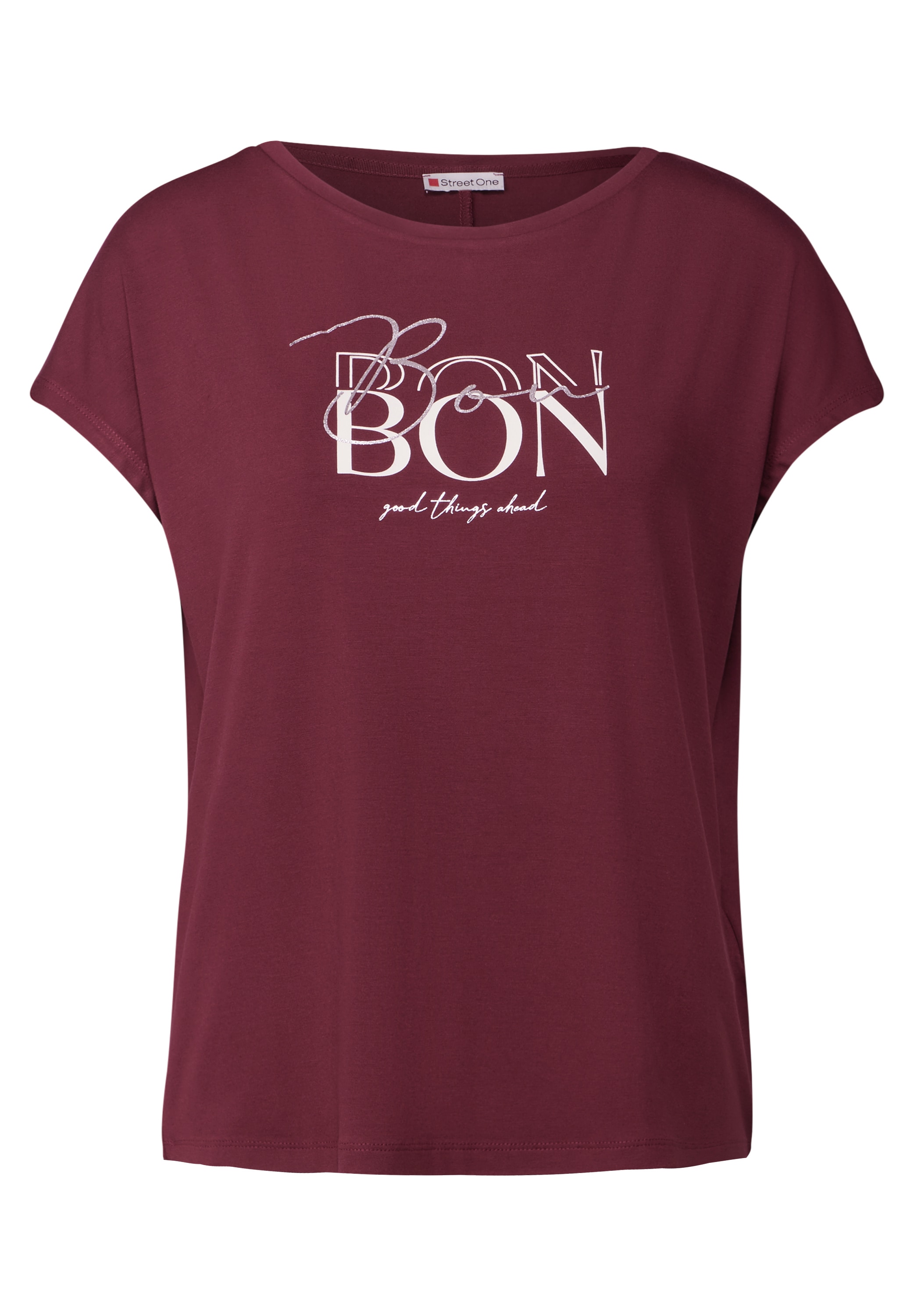 STREET ONE T-Shirt, aus softem Materialmix