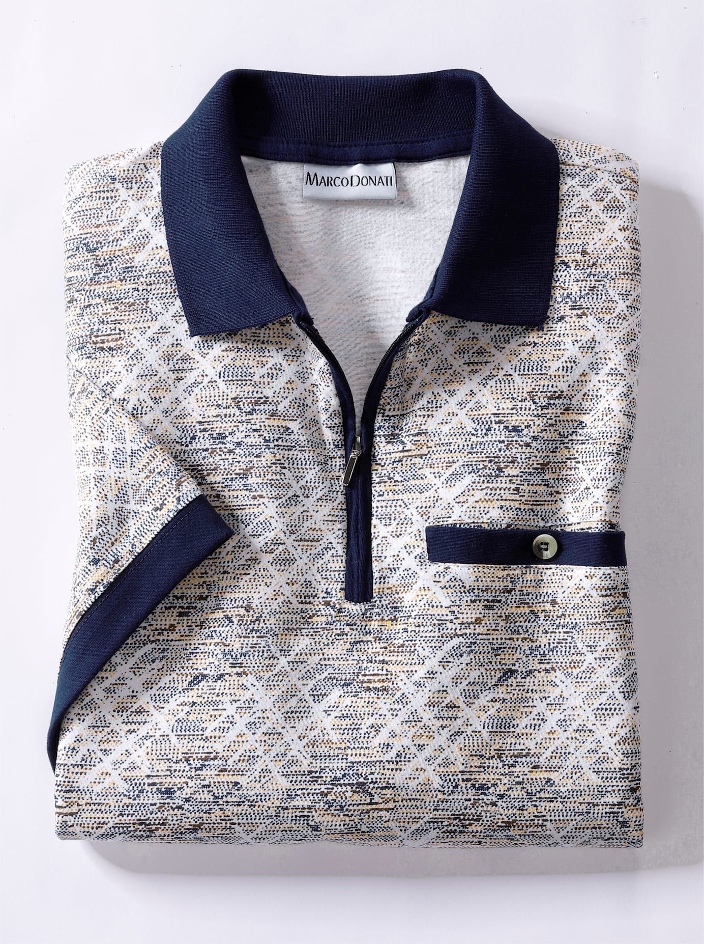 Marco Donati Poloshirt »Kurzarm-Poloshirt«, (1 tlg.)