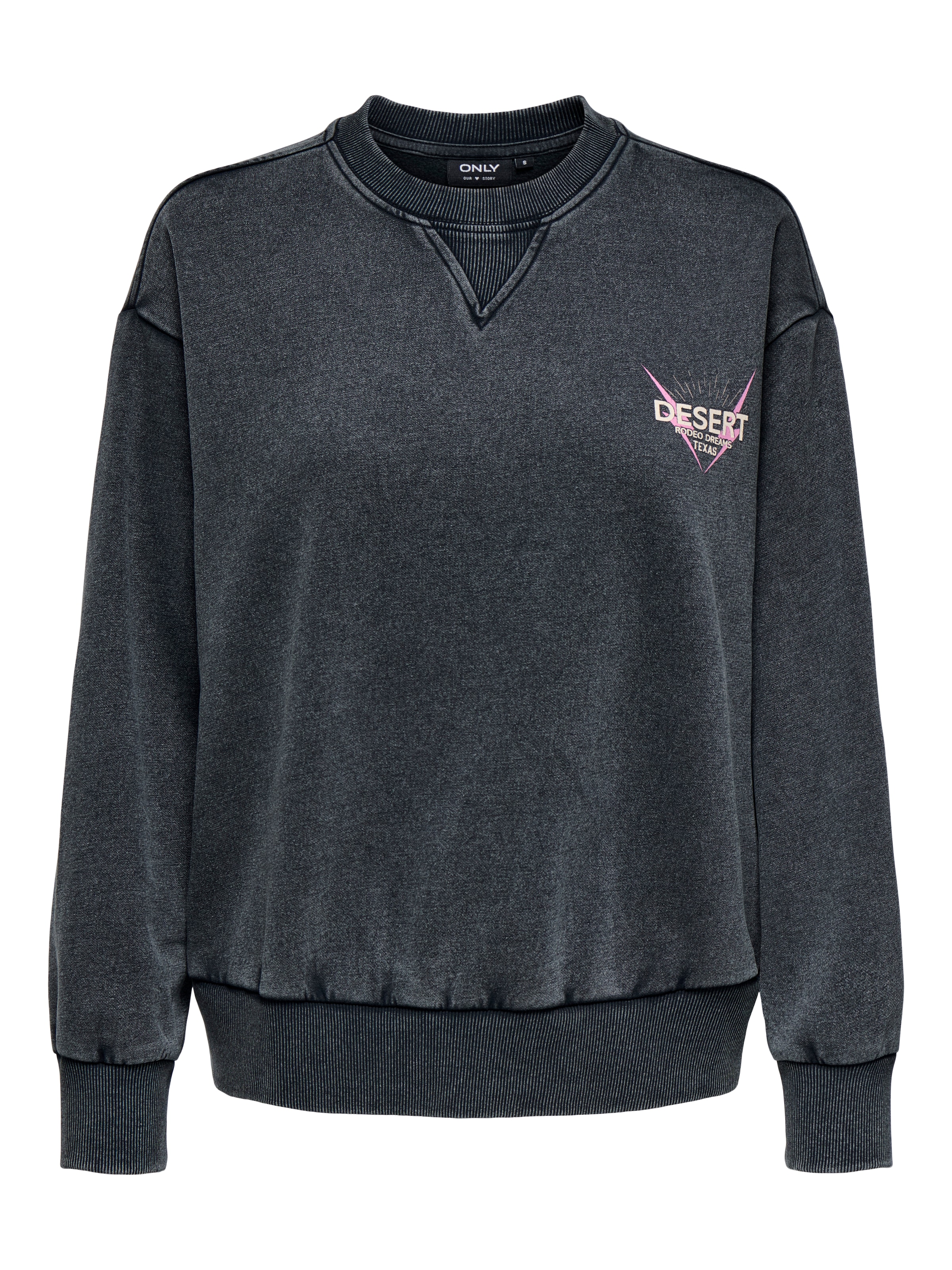 ONLY Sweatshirt "ONLLUCINDA L/S WILD O-NECK BOX SWT" günstig online kaufen