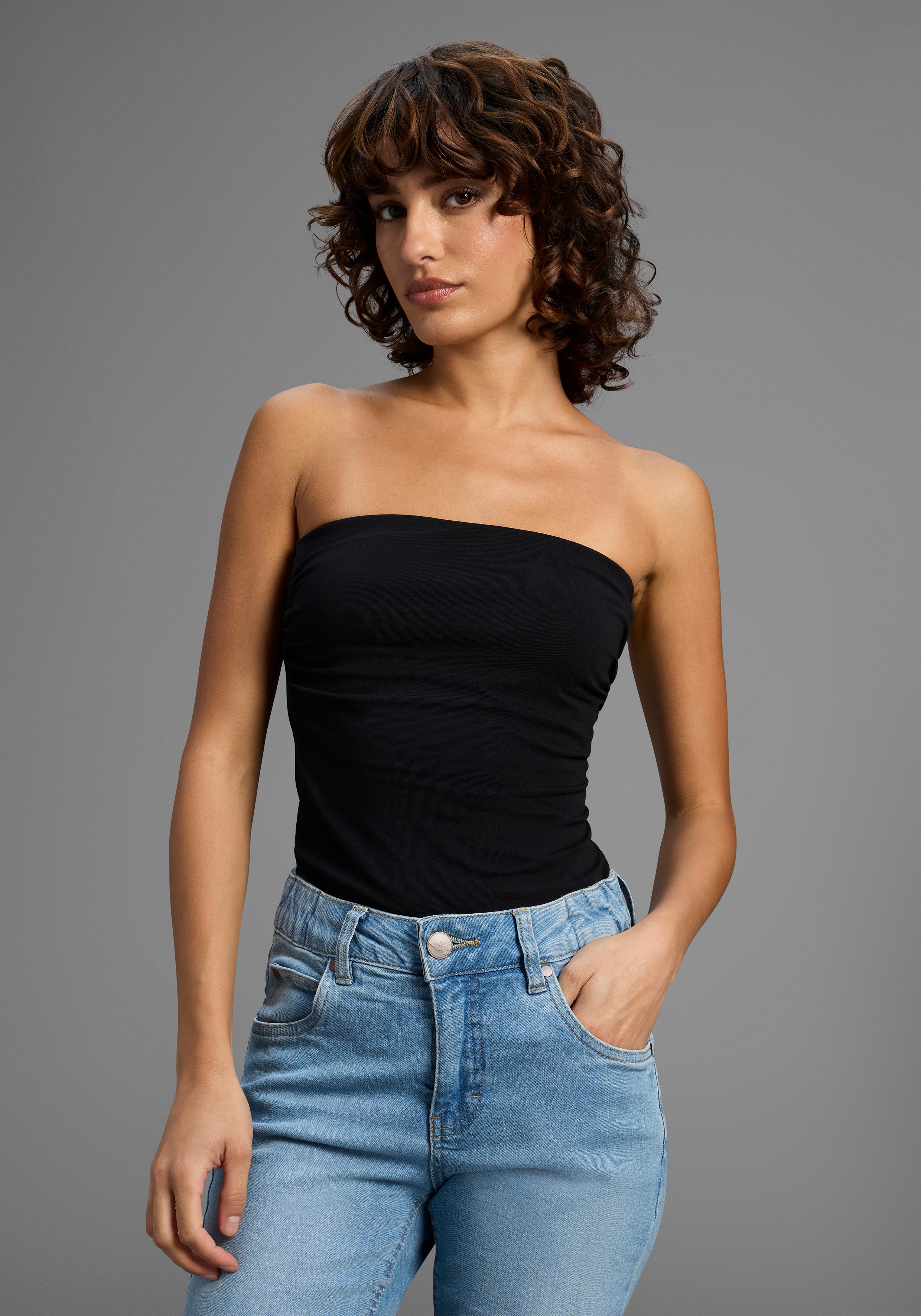 Thumbnail - Laura Scott Bandeautop 2-er Pack, trägerlos und figurbetont