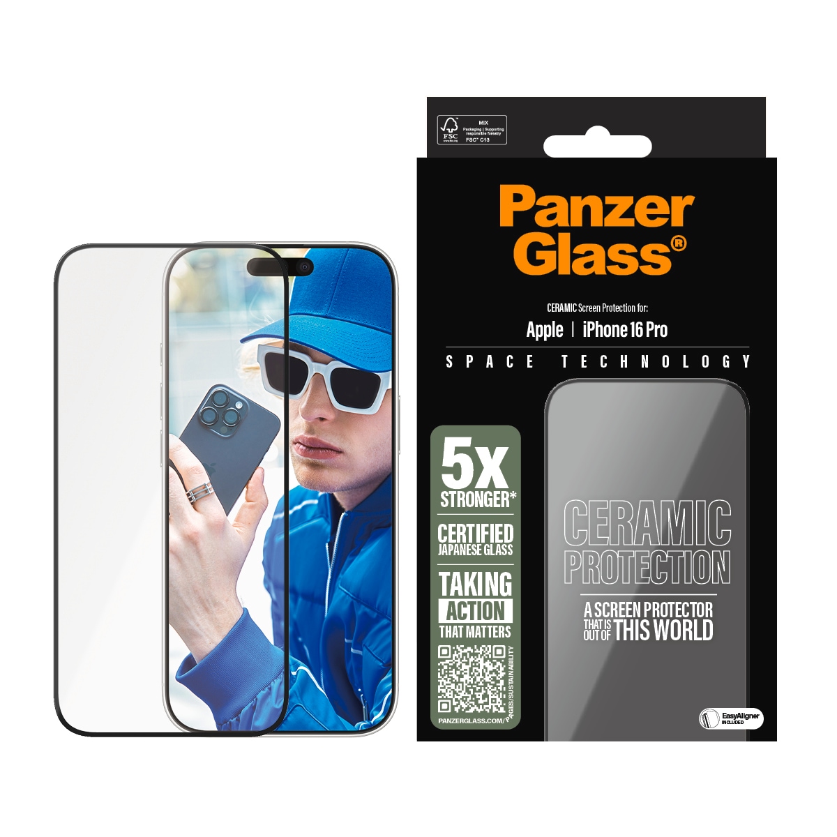 Displayschutzglas »Ceramic Screen Protection«, für Apple iPhone 16 Pro,...