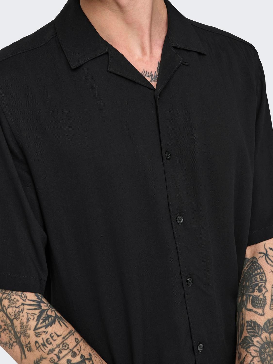 ONLY & SONS Kurzarmhemd »ONSDASH LIFE REG VISC RES SS SHIRT«