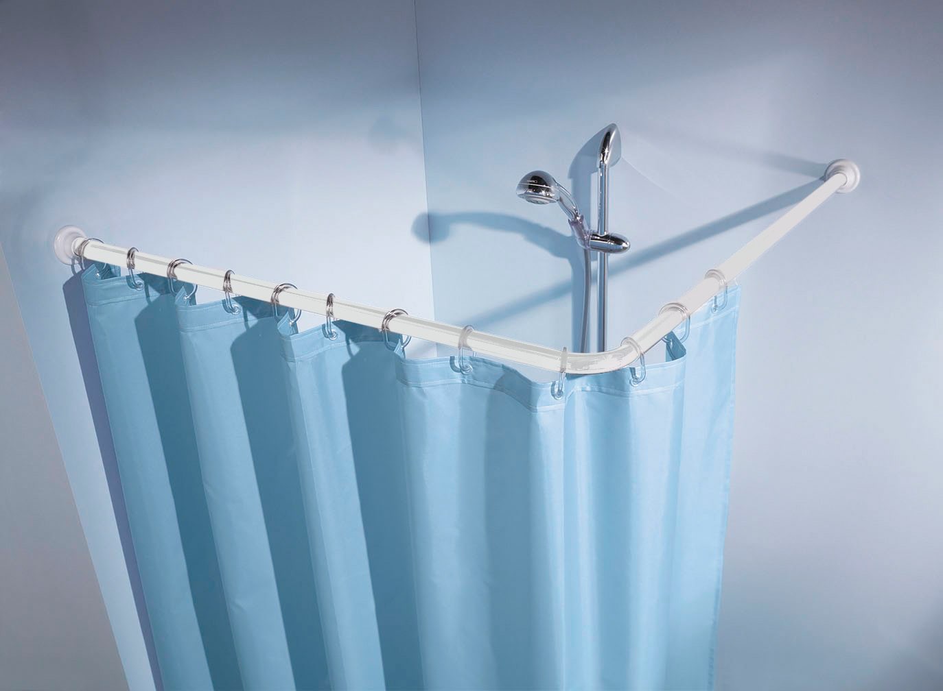 Kleine Wolke Winkelstange "Duschvorhangstange" Ø 25 mm kürzbar für Duschvor günstig online kaufen