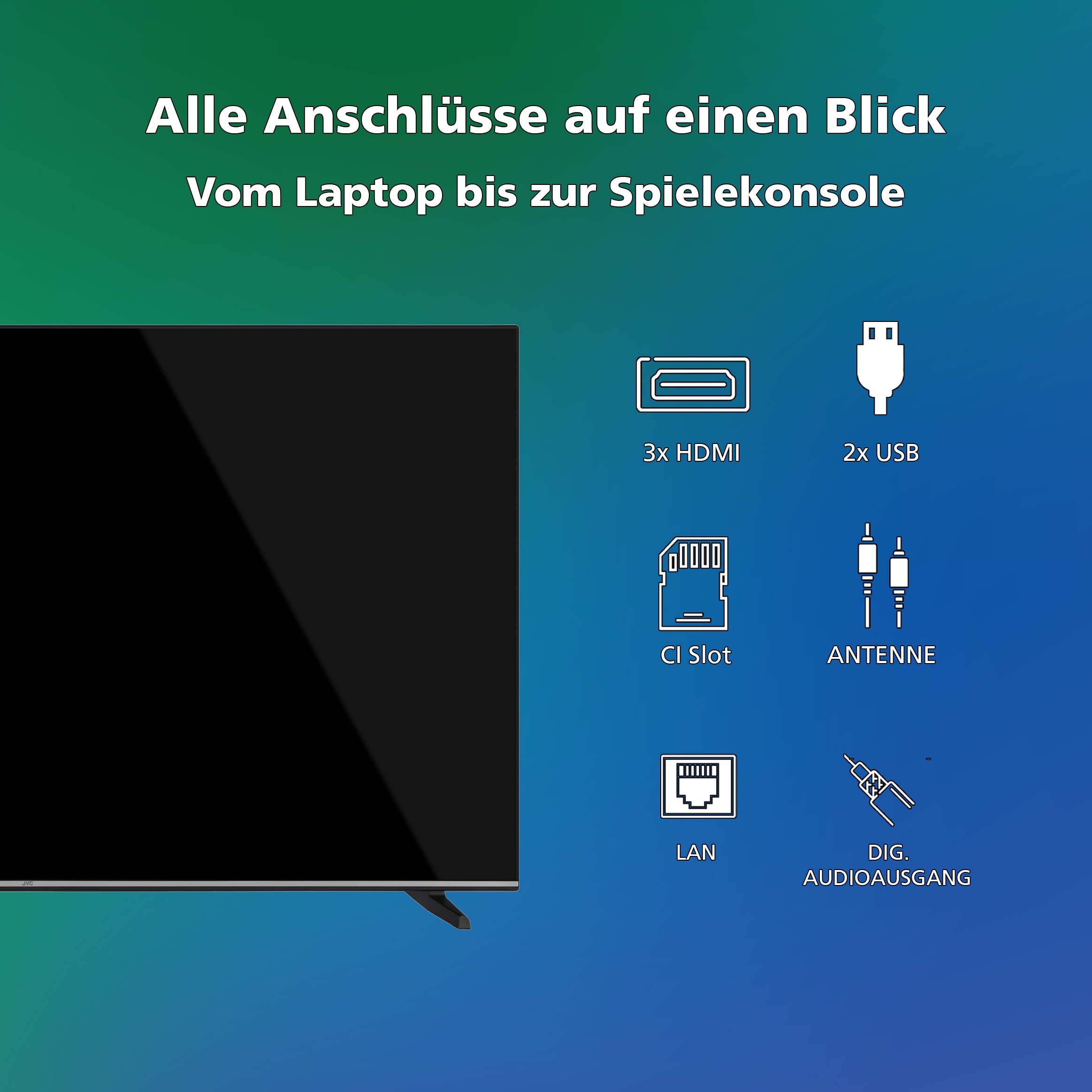 JVC LED-Fernseher »LT-55VD3555«, 4K Ultra HD, Smart-TV