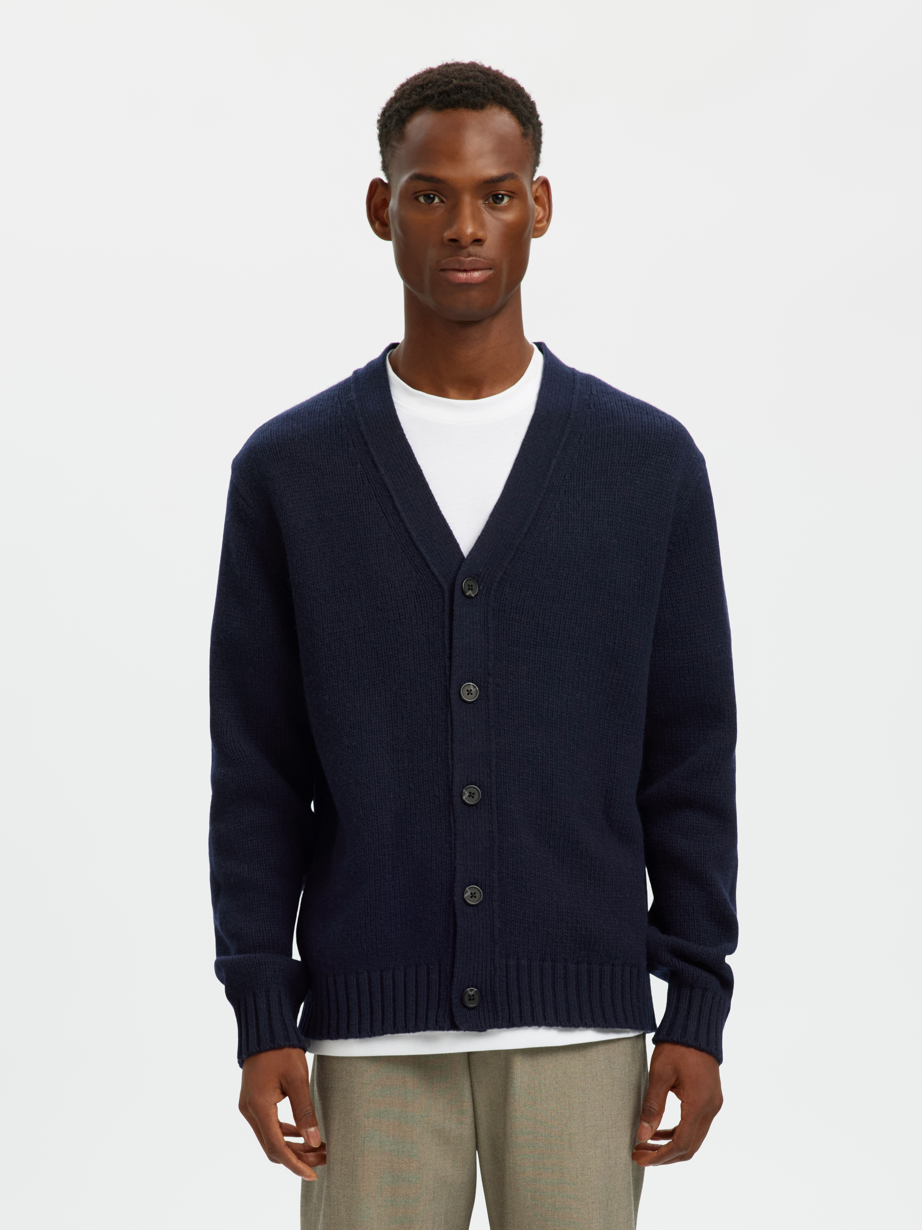 SELECTED Strickjacke "SLMCODY LS KNIT CARDIGAN NOOS" Wollmischung, regular fit
