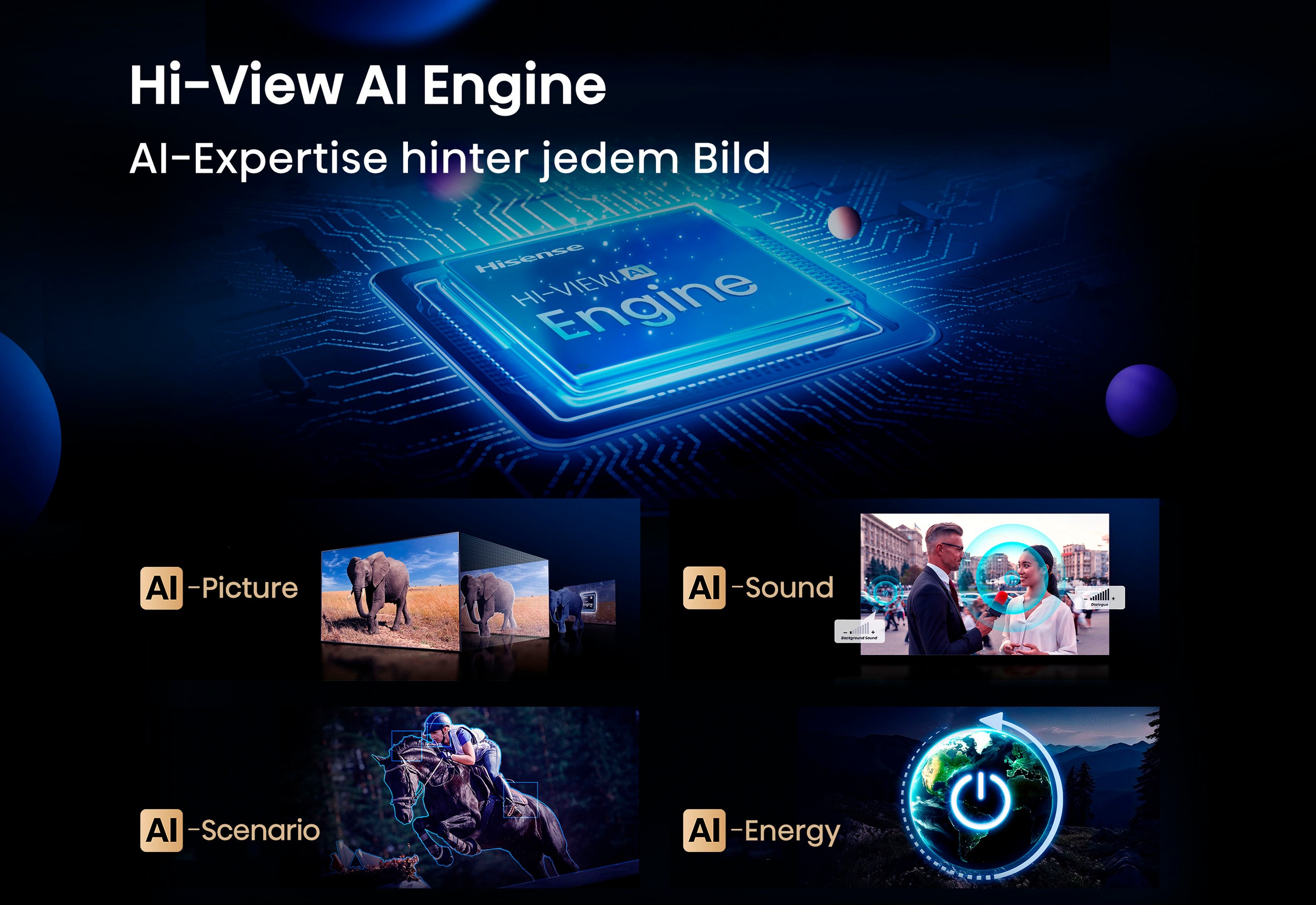Hisense QLED Mini LED-Fernseher »55U7Q«, 4K Ultra HD, Smart-TV, 4K UHD Mini LED