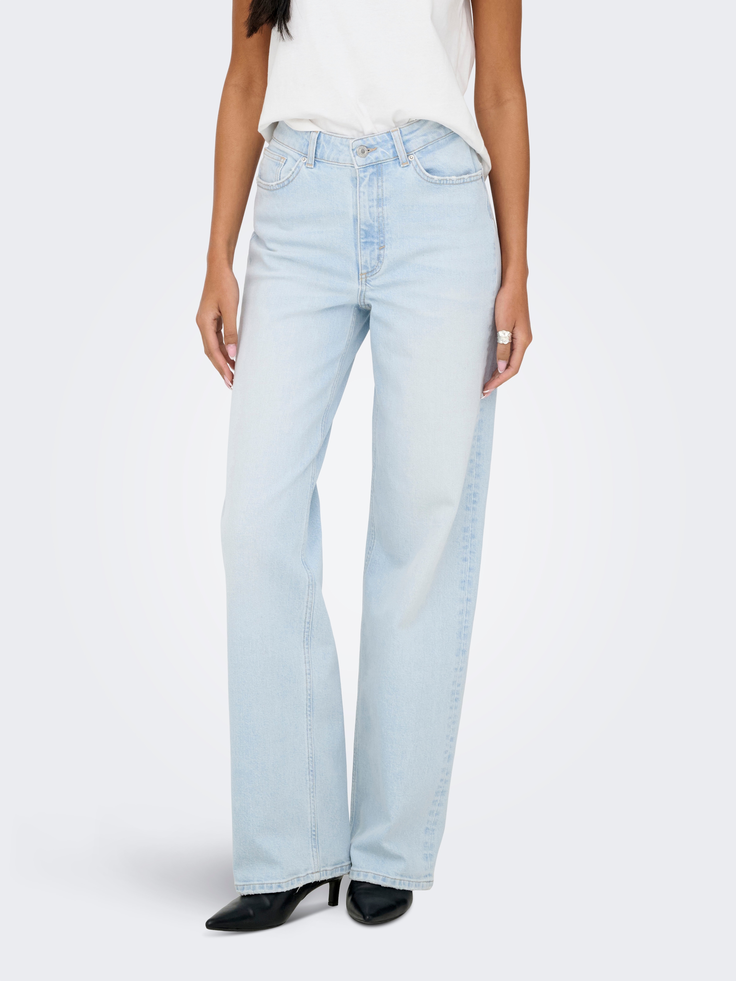 ONLY High-waist-Jeans "ONLJUICY HW WIDE LEG DOT114 DNM" günstig online kaufen