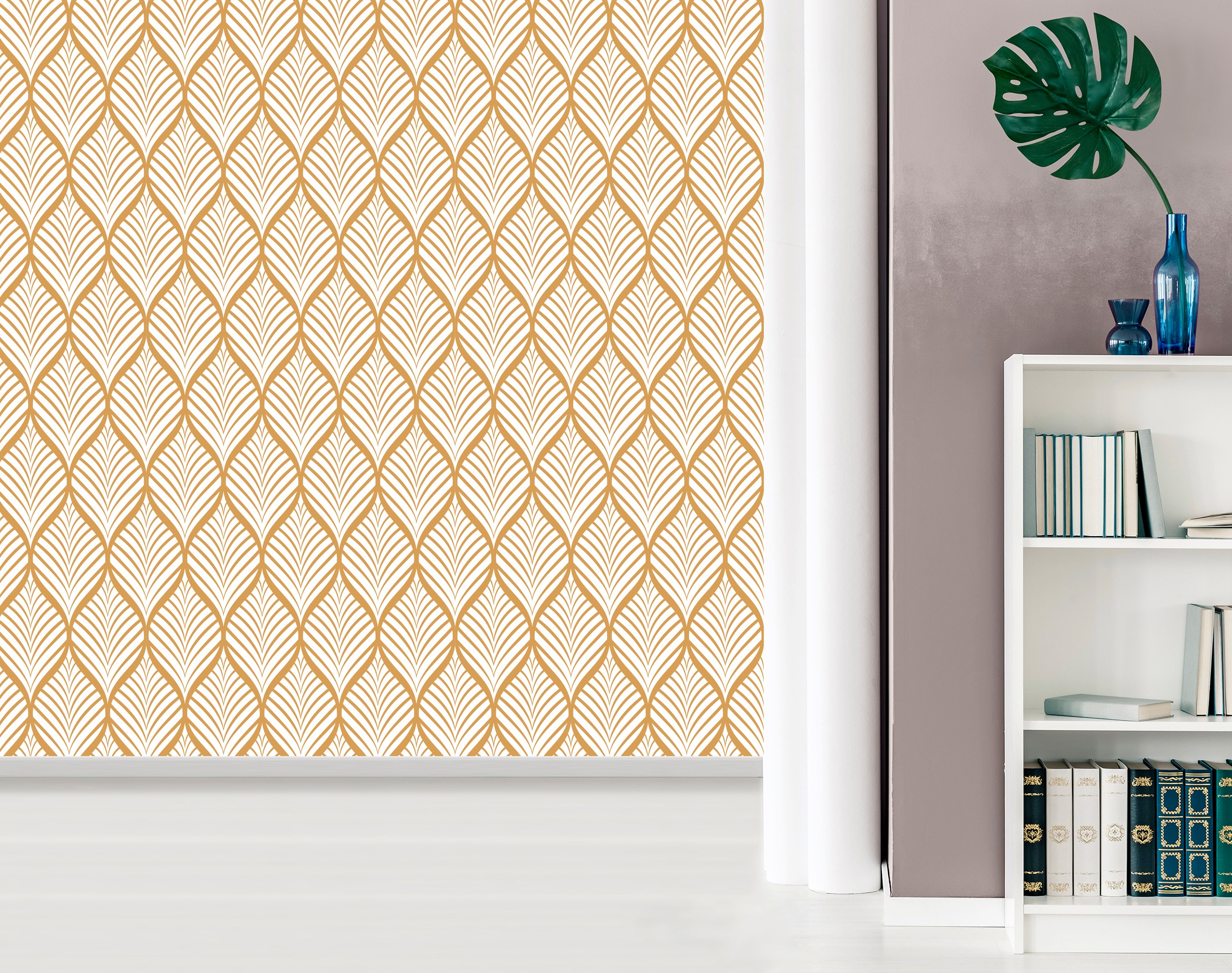 queence Vinyltapete »Anna« Motiv | bedruckt | botanisch | geblümt | gemustert | natürlich glatt 90x250cm, selbstklebend, kinderleichte Anbringung, , Sticker