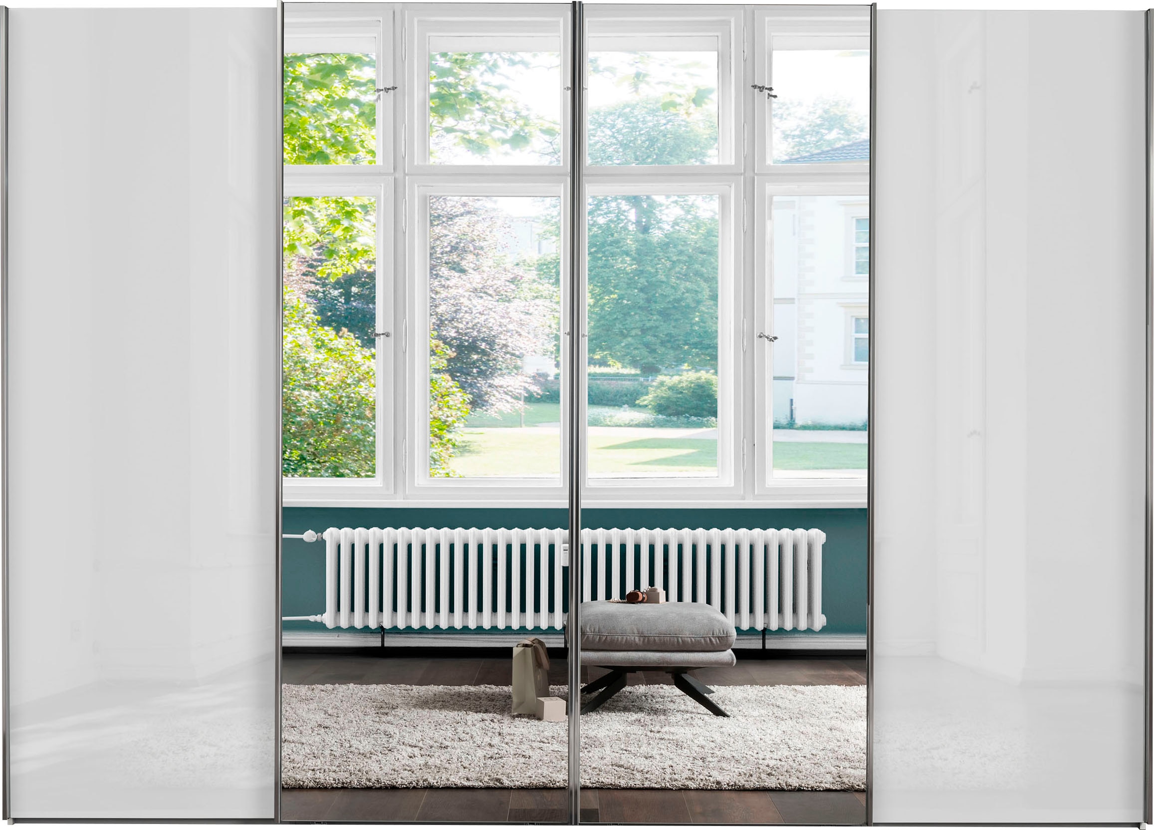 WIEMANN Schwebetürenschrank »Monaco«, hochwertige Glas- und Spiegelfront